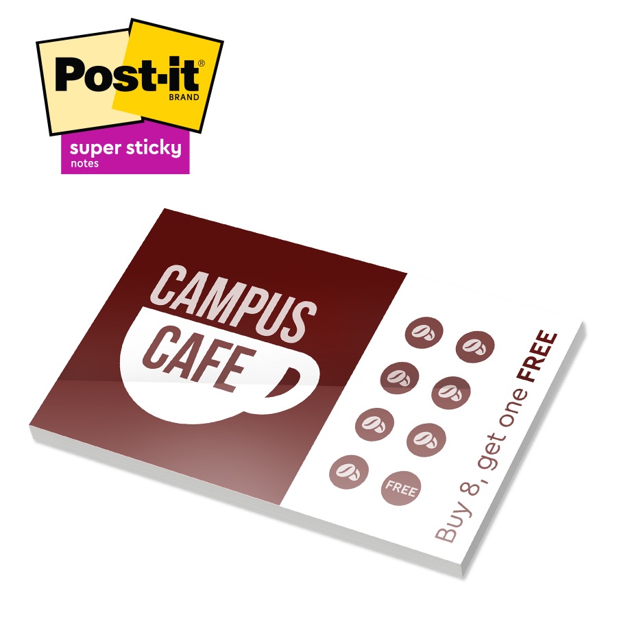 Picture of Post-it® Custom Printed Super Sticky Notepad - 3" x 5"