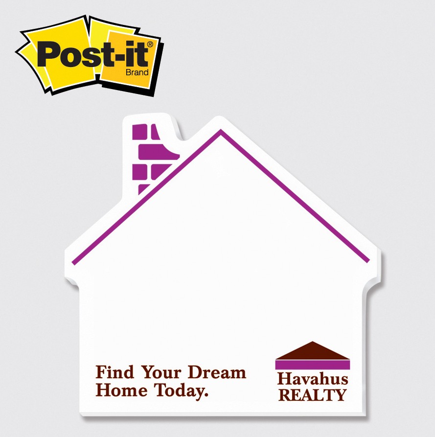 Picture of Large Post-it® Custom Printed Notes Shapes (25 Sheets) 2 Spot Colors
