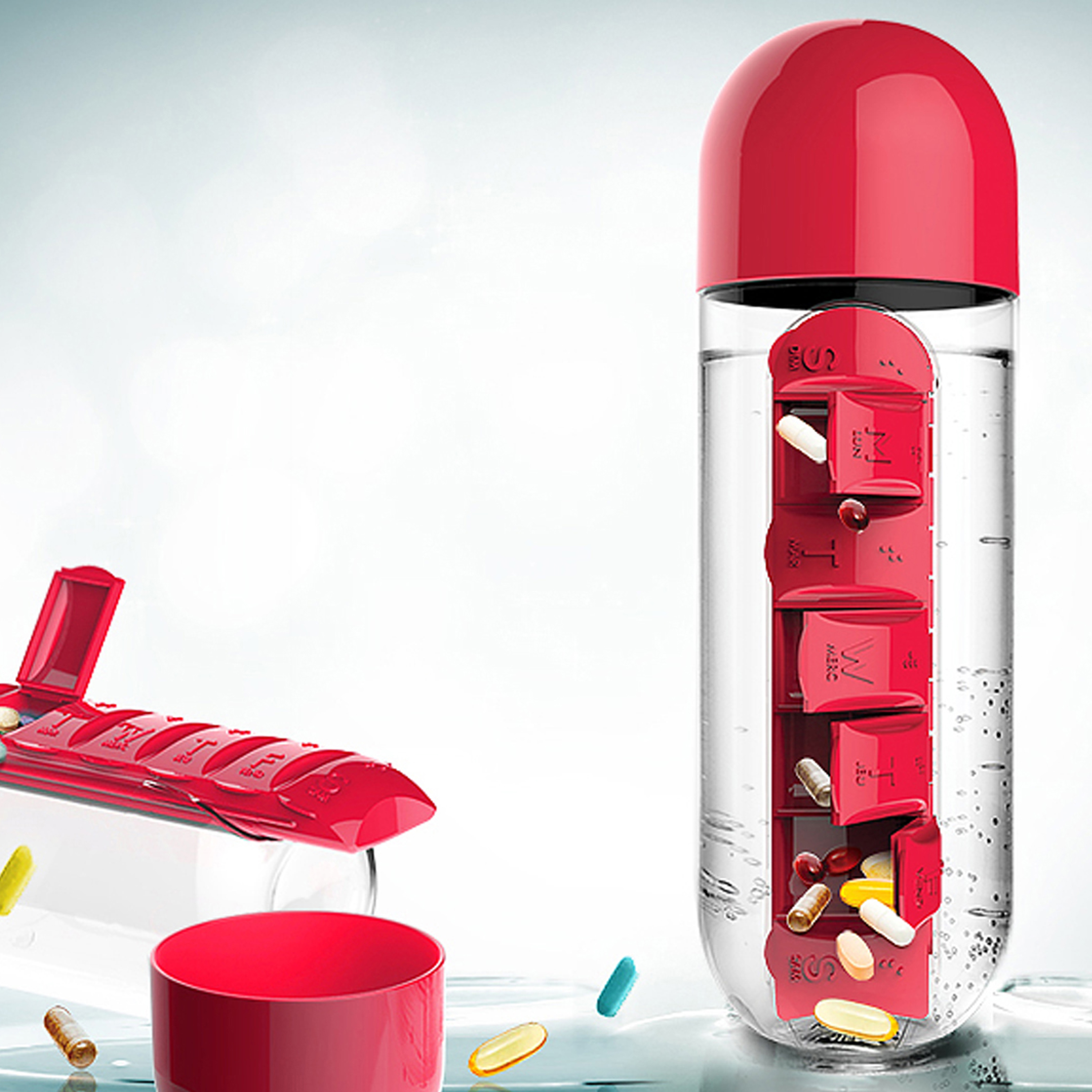 Picture of 20 oz In Style Pill Organizer Water Bottle