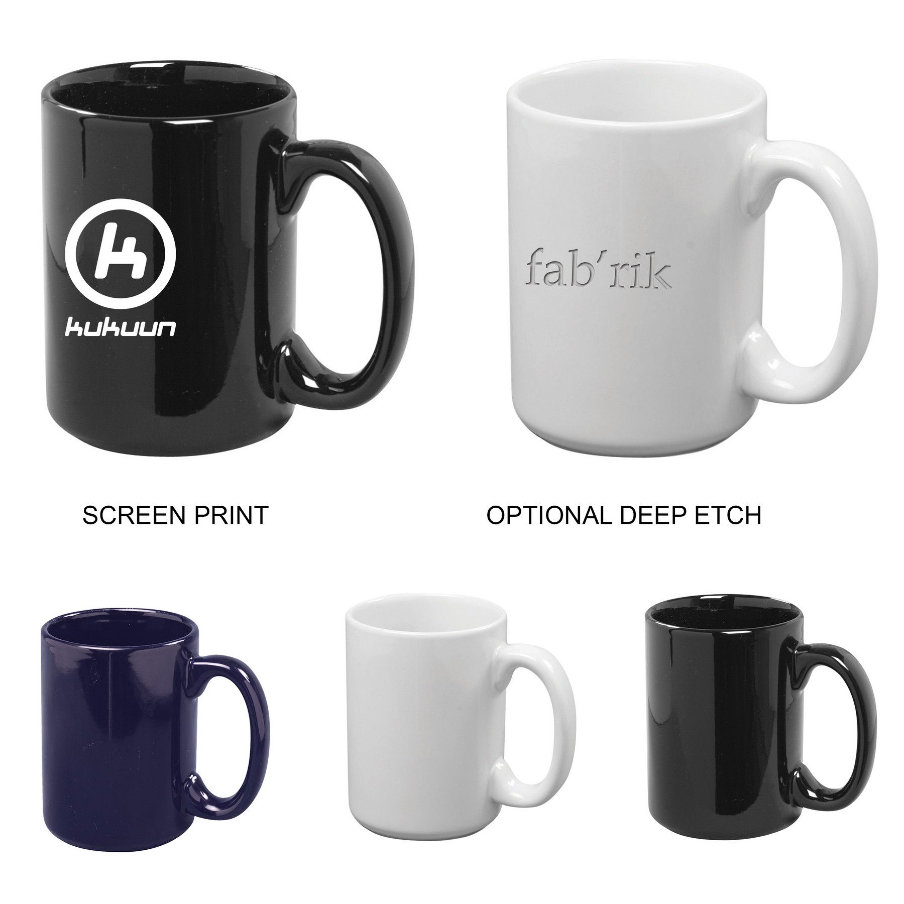 Picture of 14 oz Jumbo "C" Handle Mug (Screen Printed)