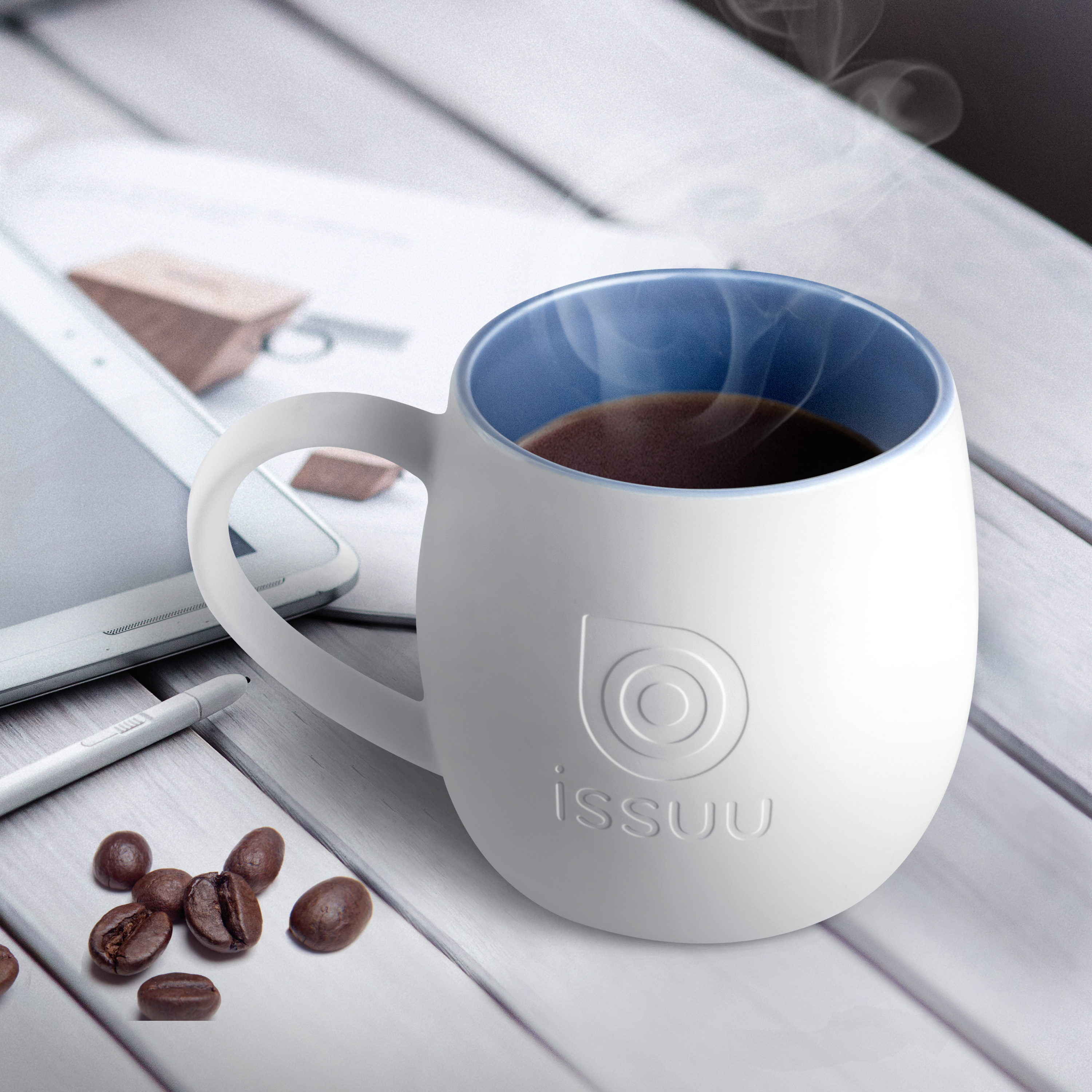 Picture of 12 oz White Quartz Tea & Coffee Mug -Printed