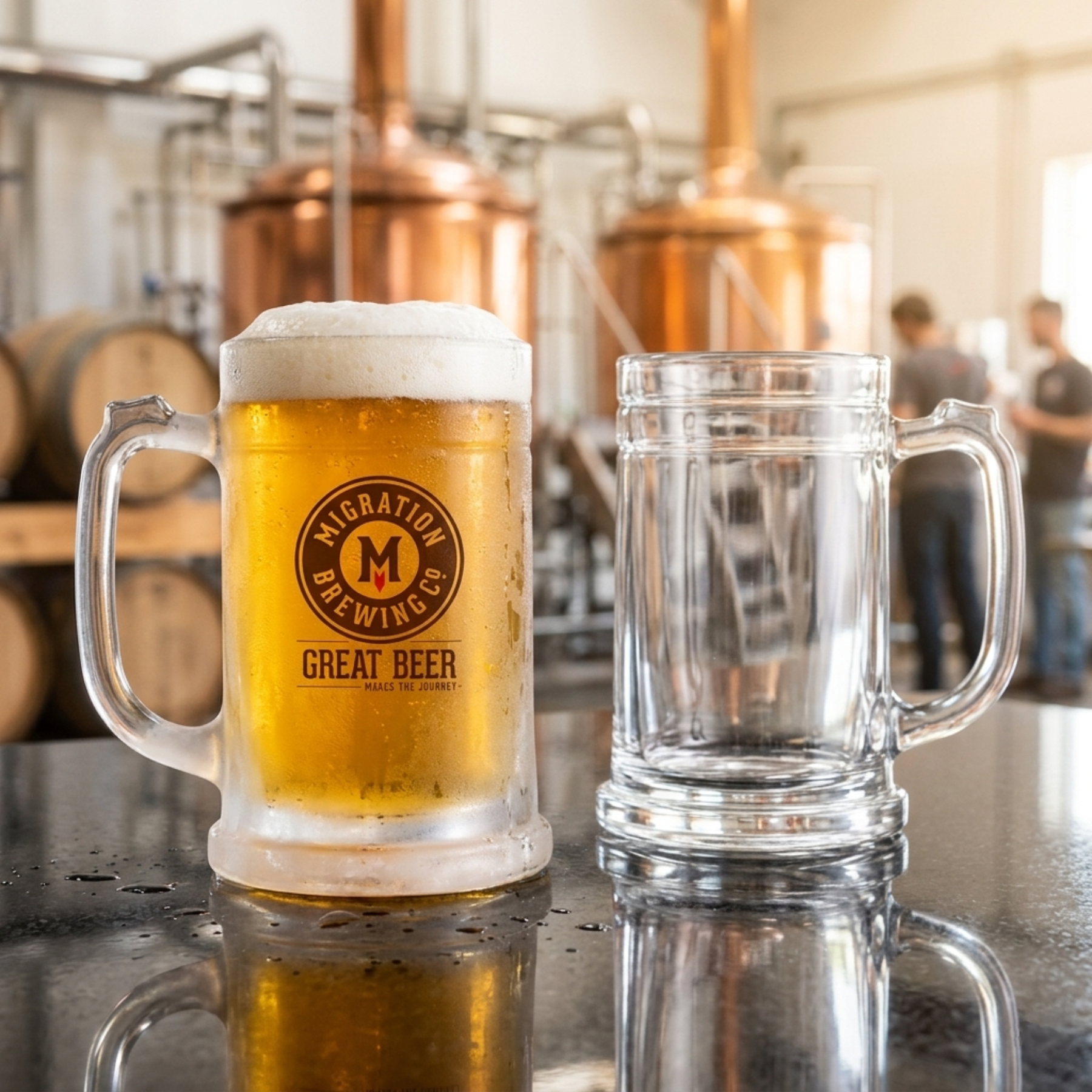 Picture of 16 oz Glass Beer Mug (Screen Printed)