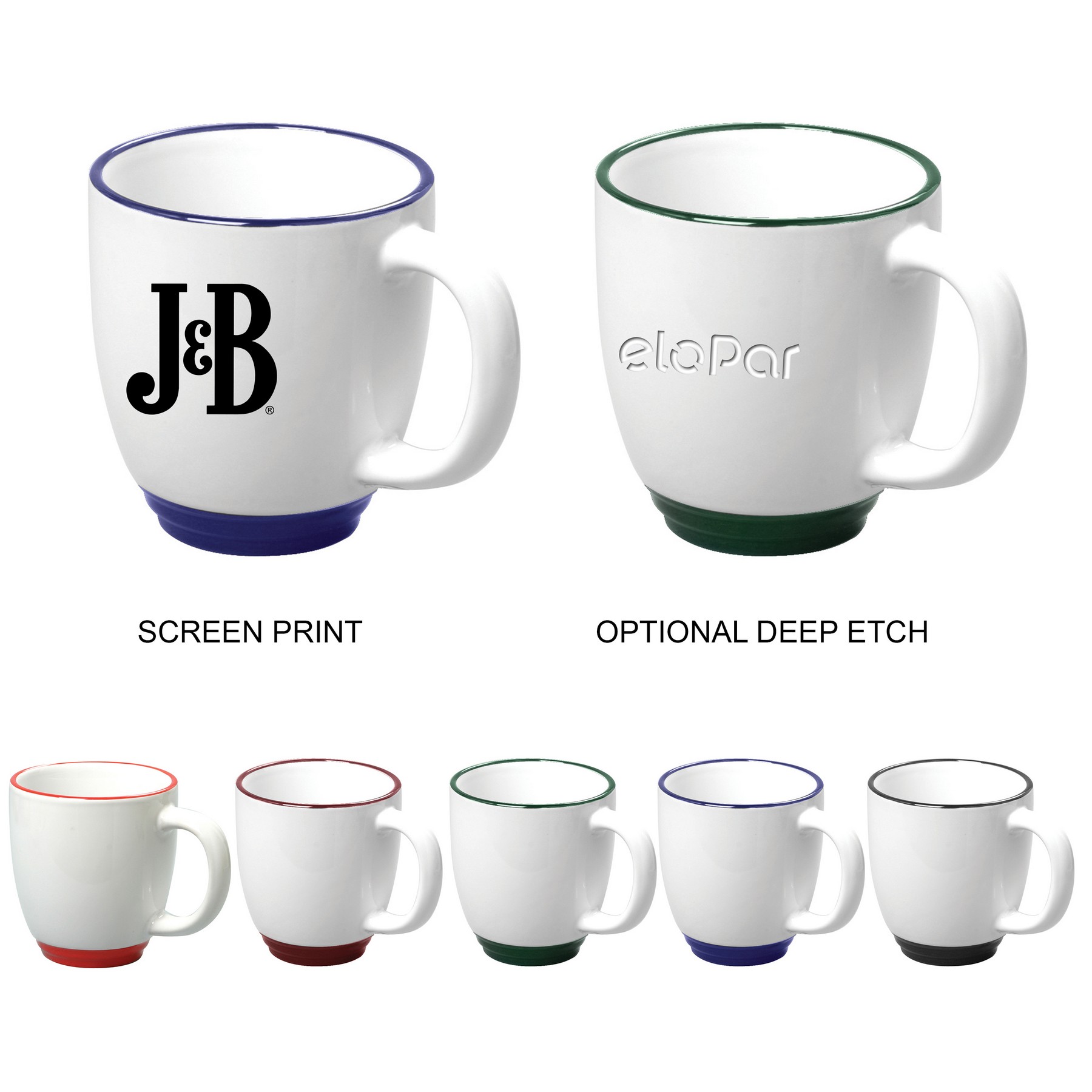 Picture of 12 oz Trim Tone Mug (Screen Printed)