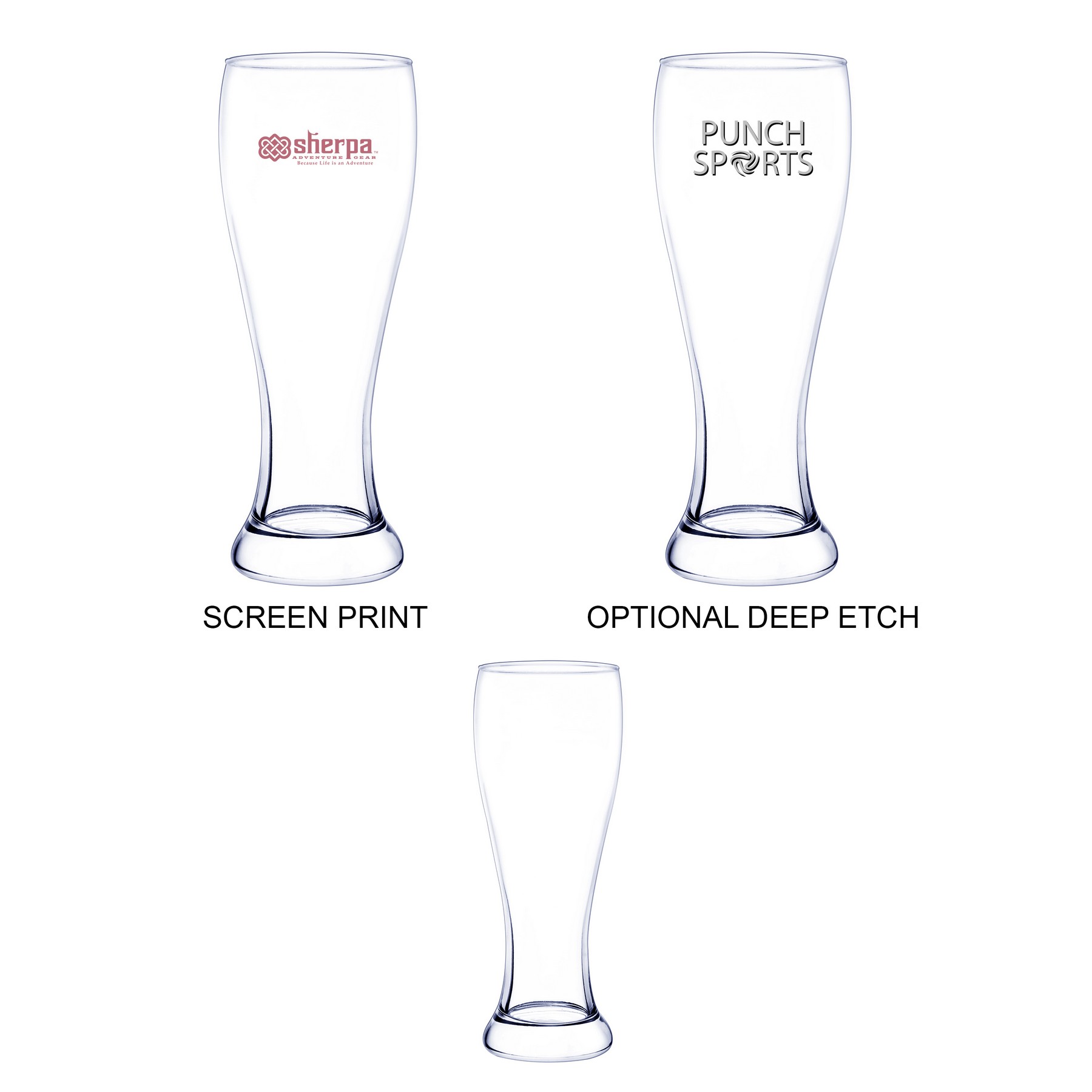 Picture of 23 oz Pilsner Selection Standard Pilsner Glass (Screen Printed)