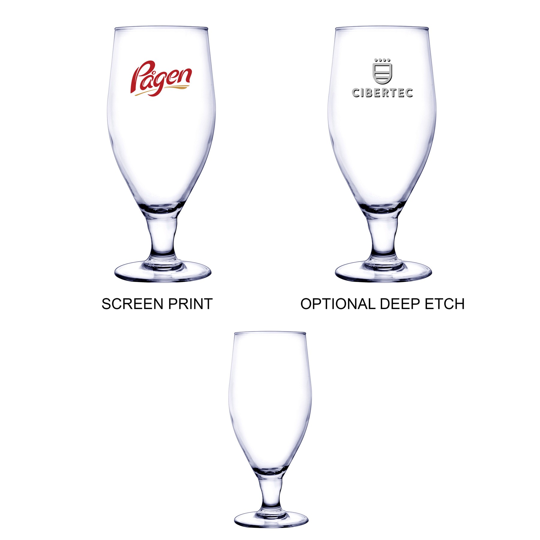 Picture of 12.75 oz Pilsner Selection Footed Pilsner Glass (Screen Printed)