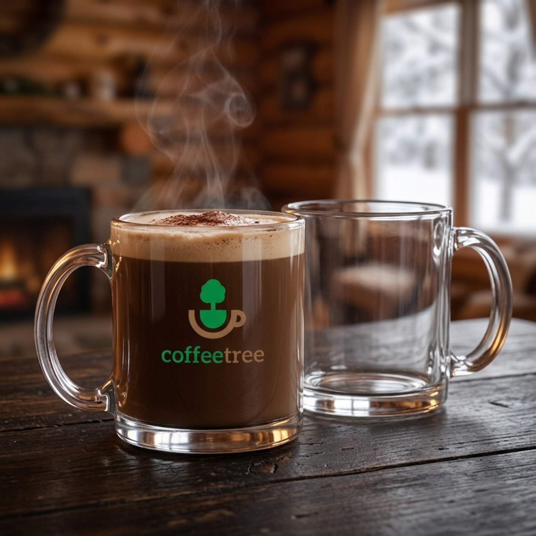 Picture of 13 oz Warm Beverage Glass Mug (Screen Printed)