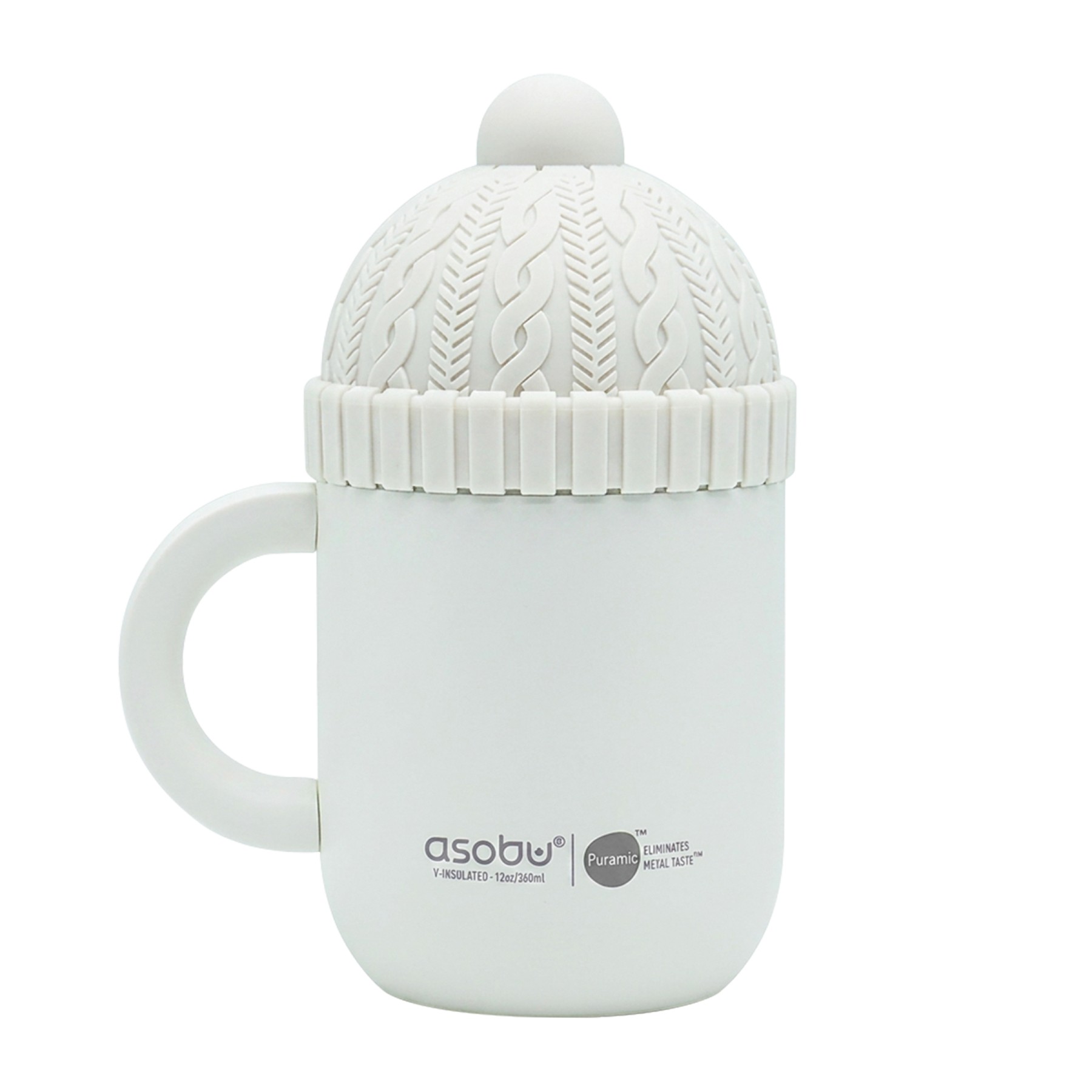 Picture of 12 oz Insulated Mug with Ceramic Coated Interior - Asobu Happy Hats Beanie