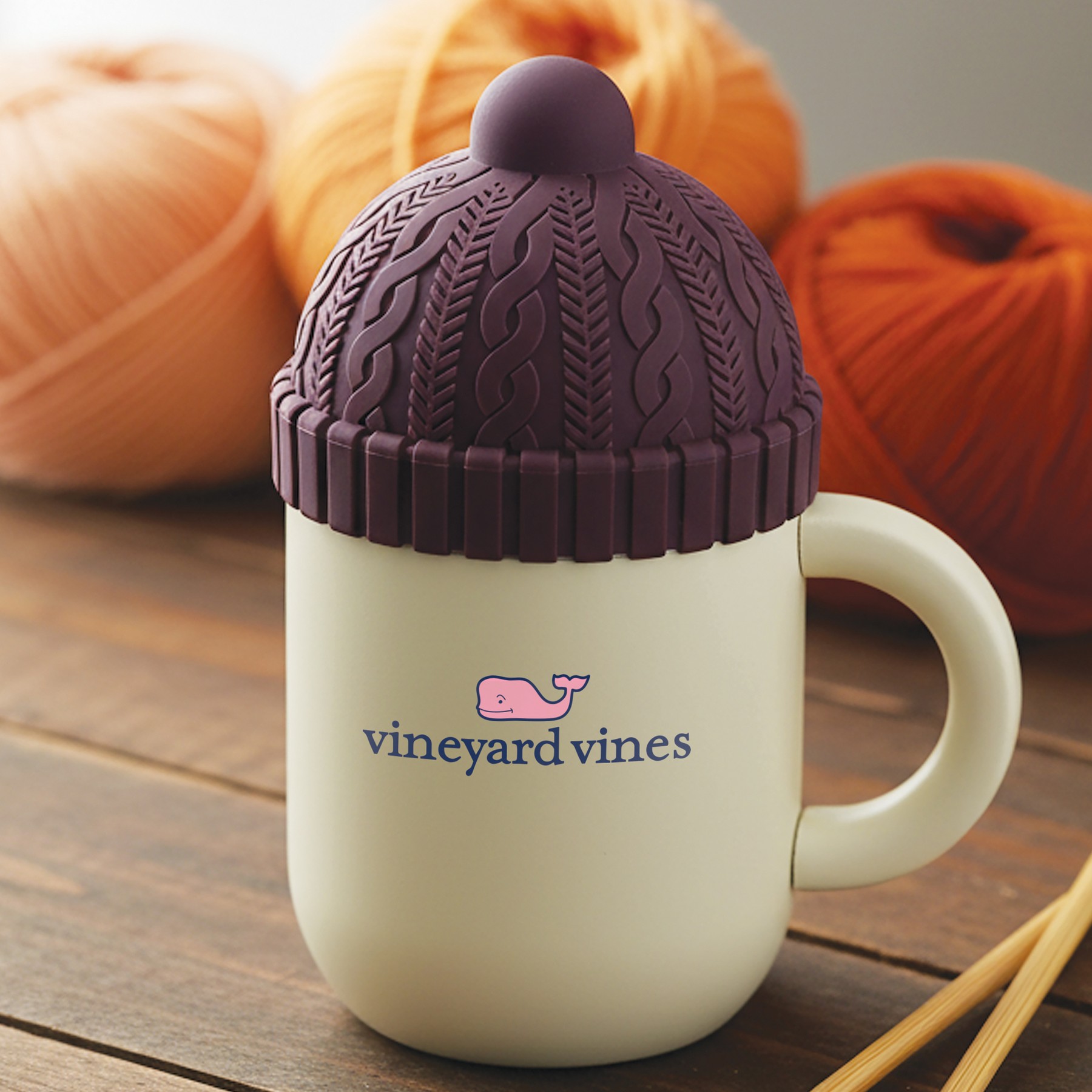 Picture of 12 oz Insulated Mug with Ceramic Coated Interior - Asobu Happy Hats Beanie