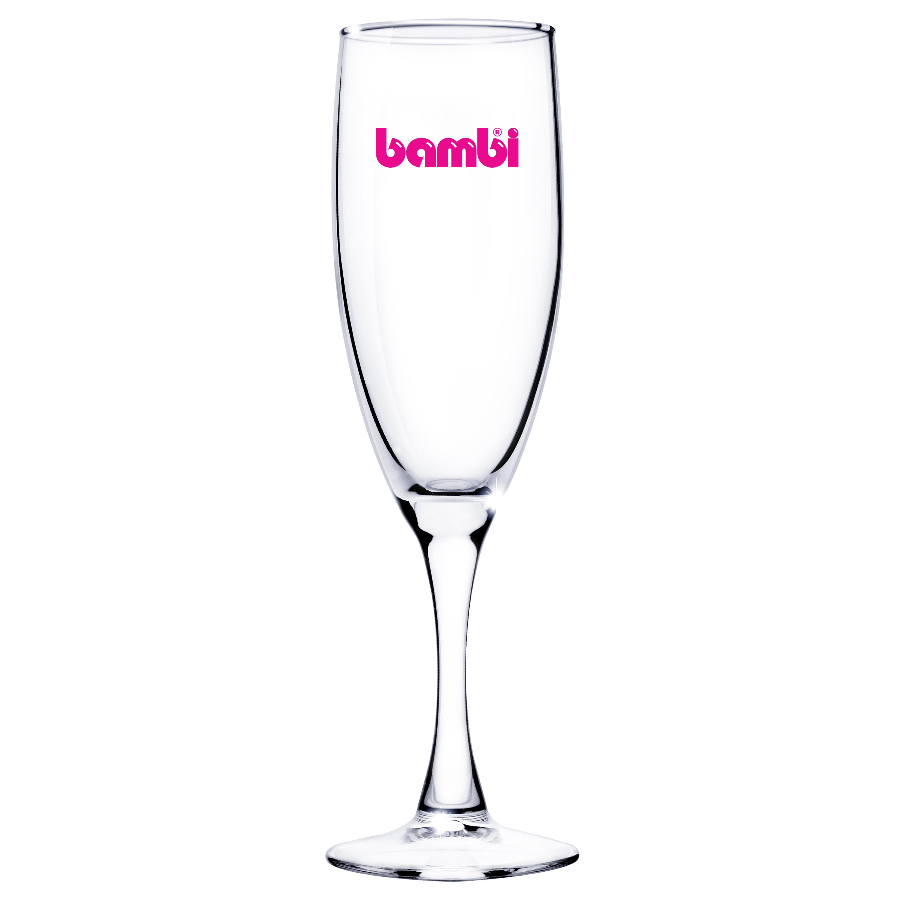 Picture of 5.75 oz Champagne Flute Glass with Tapered Stem (Screen Printed)