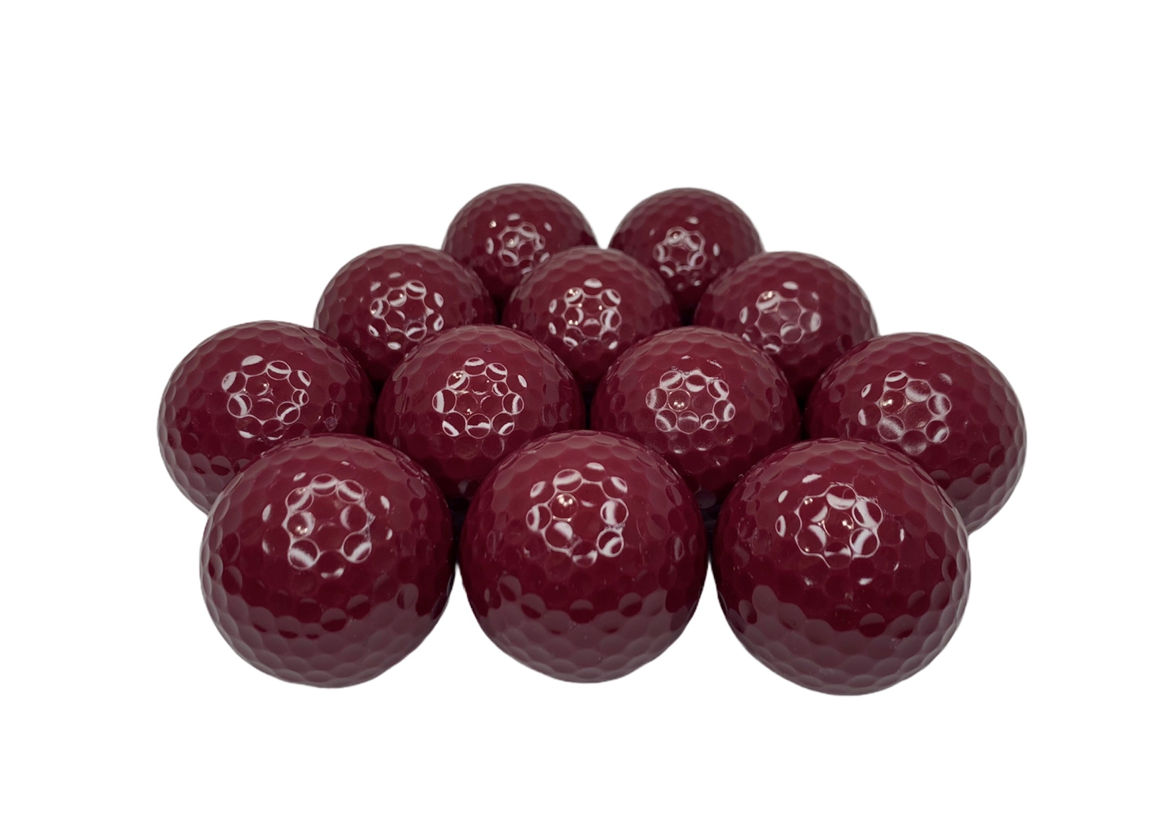 Picture of Colored Golf Balls Burgundy Red