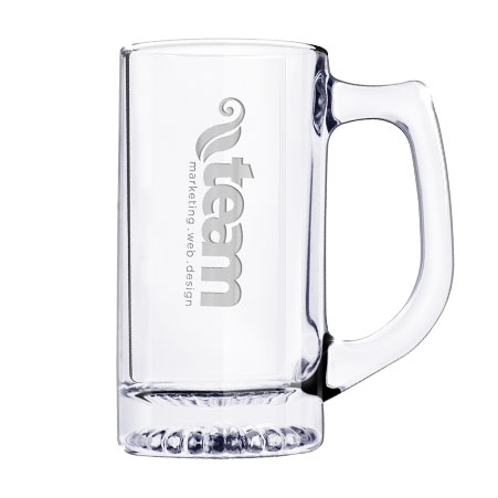 Picture of 13 oz Deep Etch Glass Beer Mugs in Bellagio Box (2-Piece Set)
