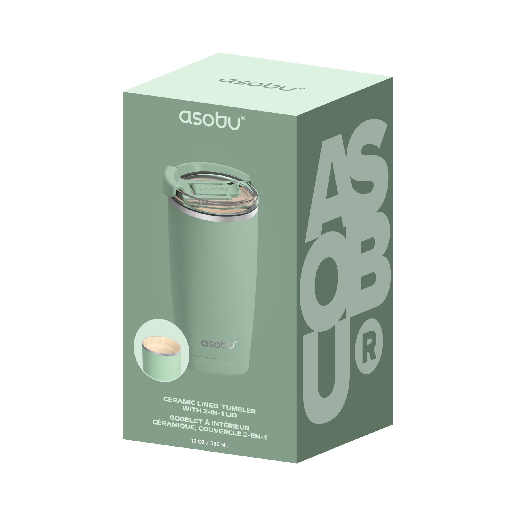 Picture of 12 oz Asobu Mini Aqualina Dual Lid Insulated Bottle