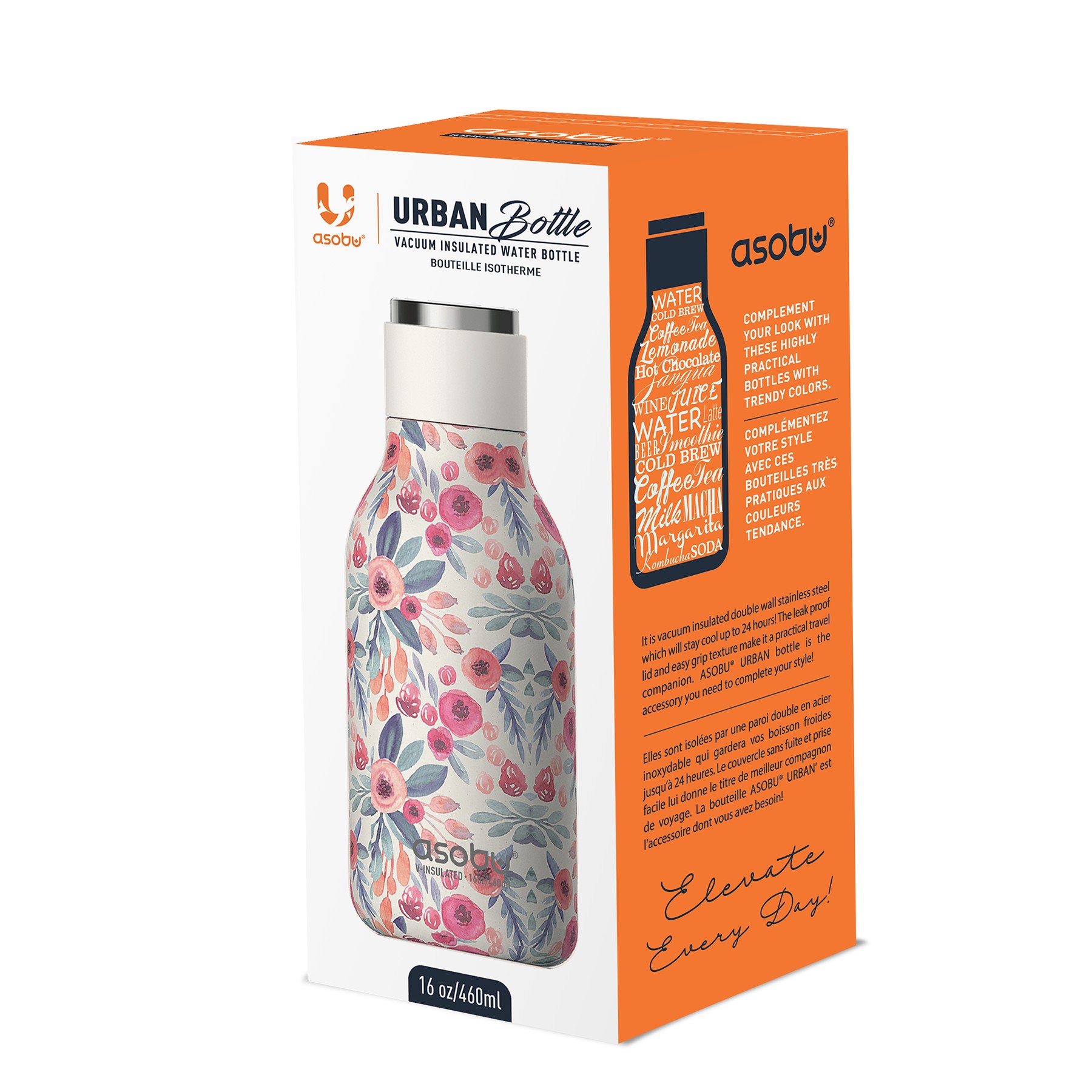 Picture of 16 oz Asobu Urban Vacuum Insulated Pattern Designed Bottle