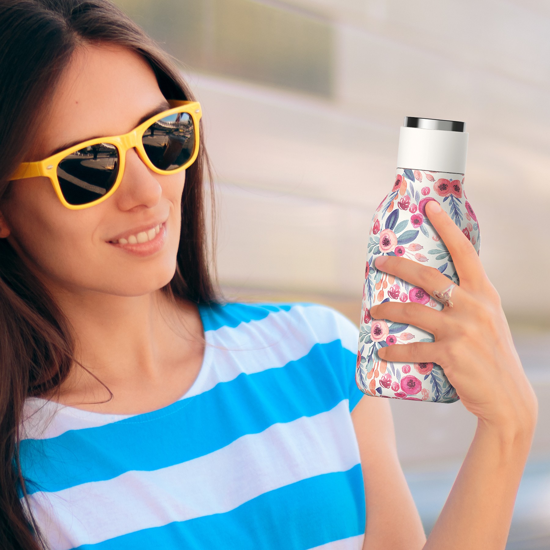 Picture of 16 oz Asobu Urban Vacuum Insulated Pattern Designed Bottle