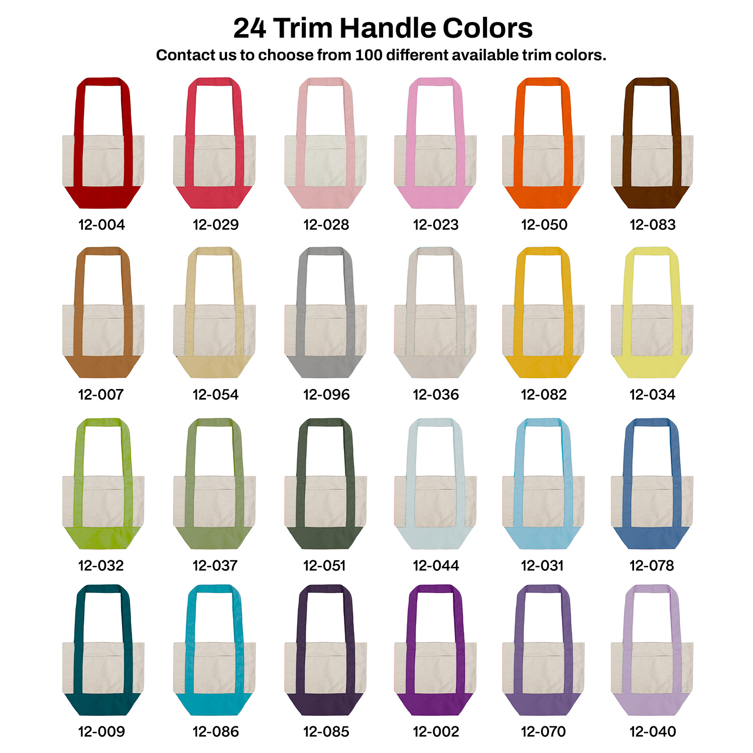 Picture of Custom 10 Oz. Mini Cotton Canvas Boat Tote (100+ Trim Handle Colors to Choose)