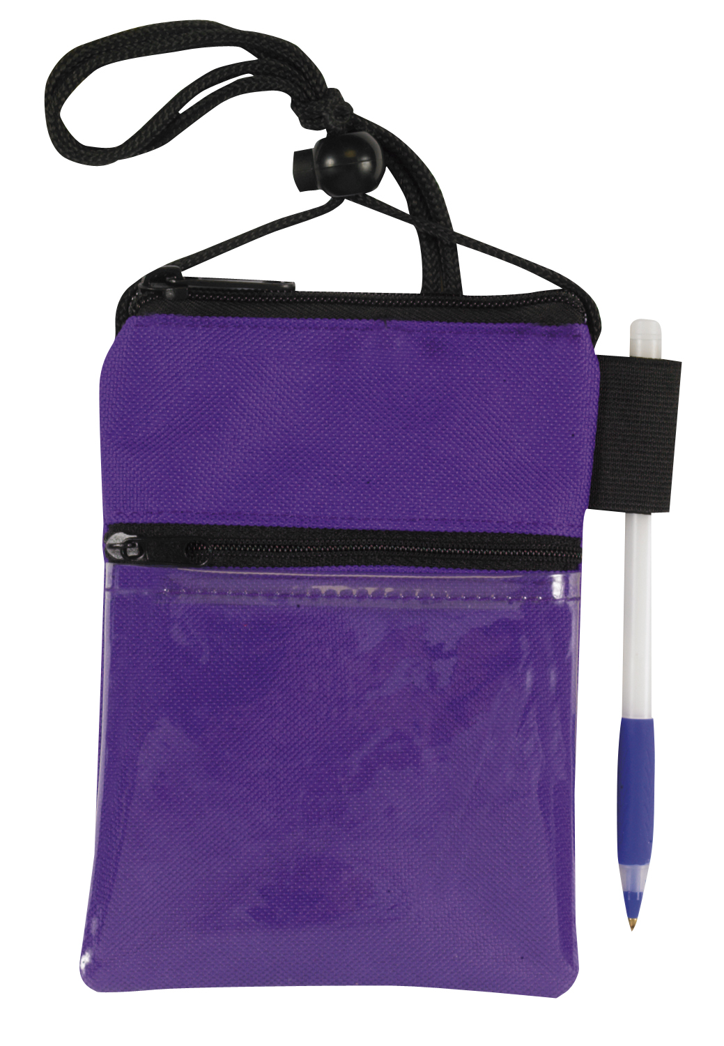 Picture of Dual Zipper Pocket Badge Holder/Passport Pouch