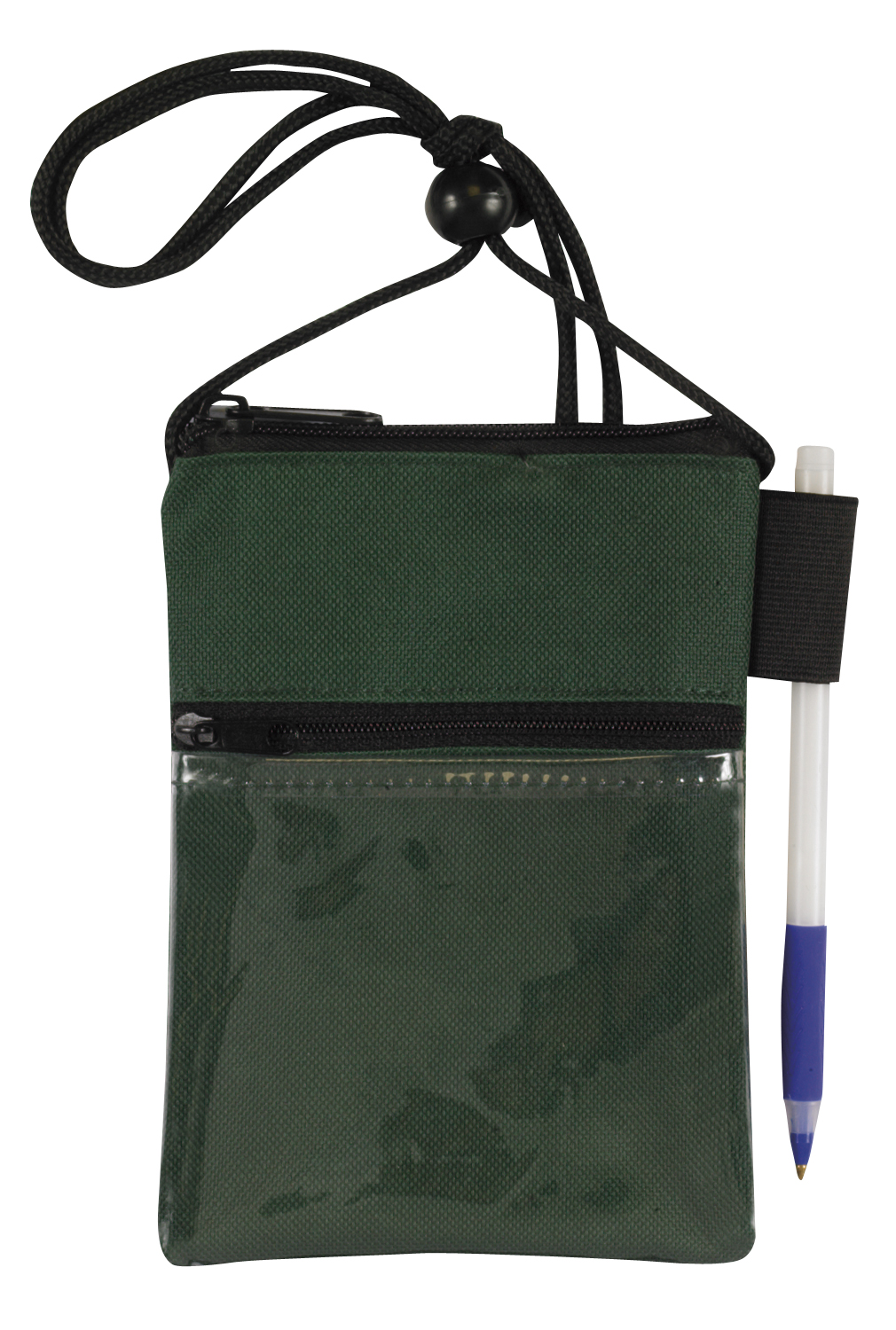 Picture of Dual Zipper Pocket Badge Holder/Passport Pouch