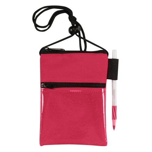 Picture of Dual Zipper Pocket Badge Holder/Passport Pouch