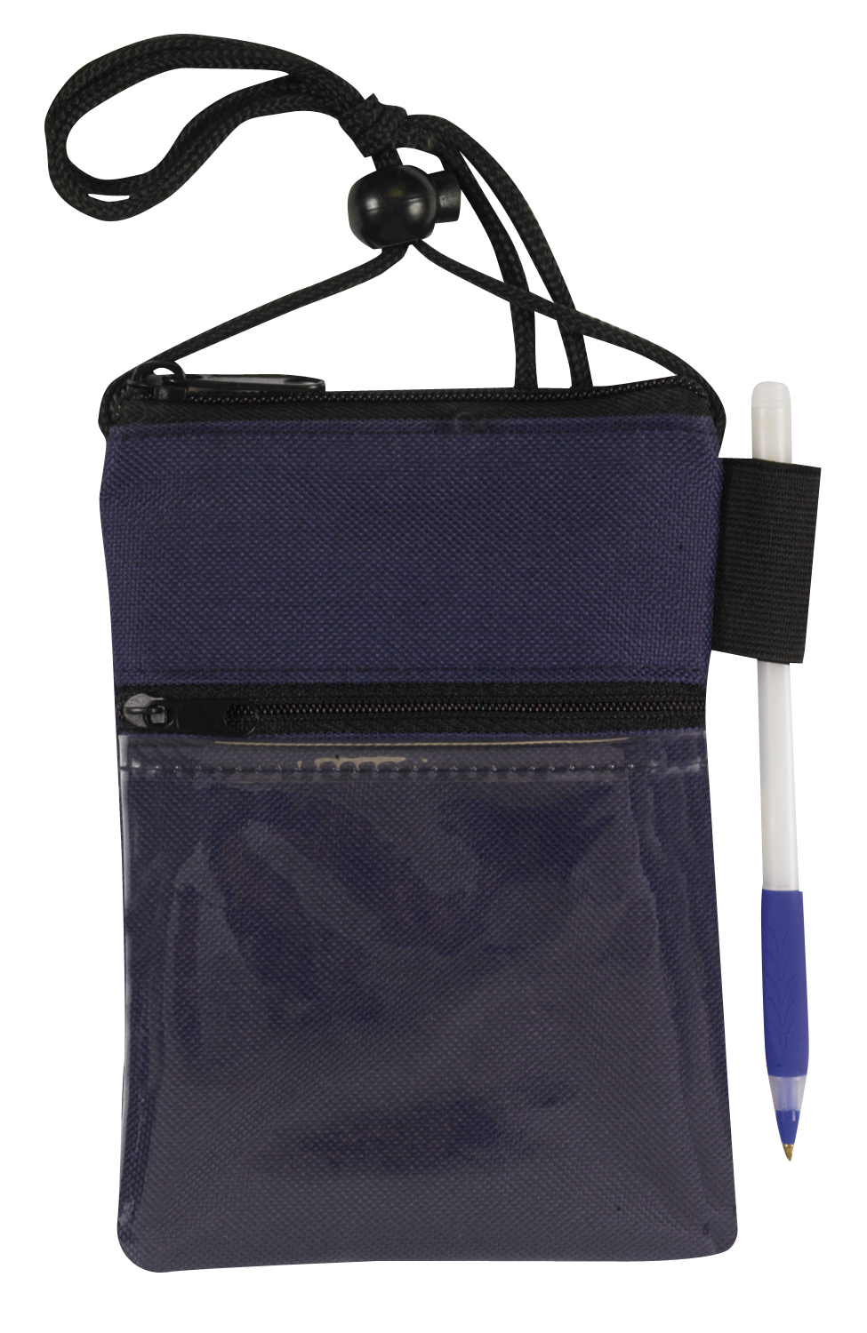 Picture of Dual Zipper Pocket Badge Holder/Passport Pouch