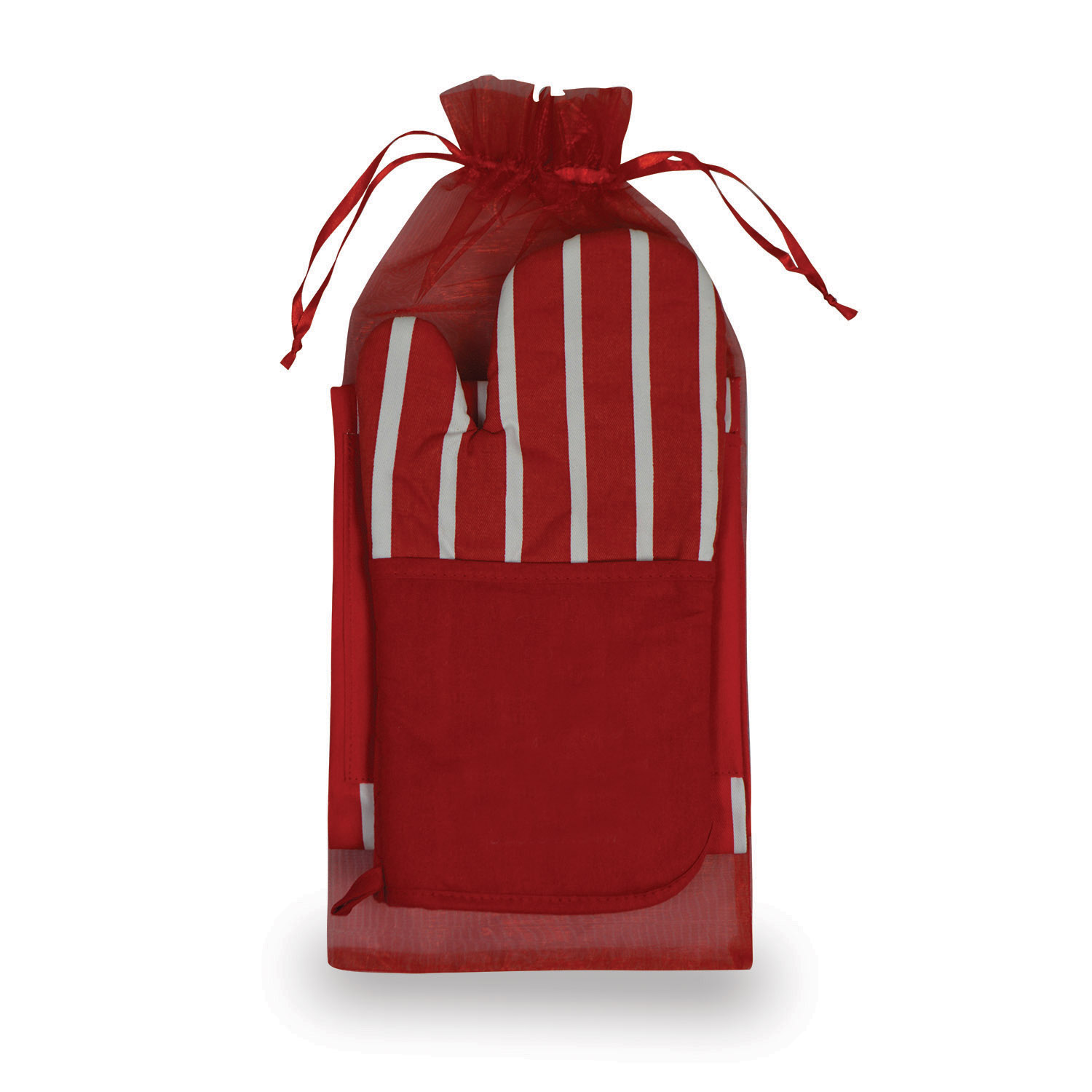 Picture of Chef's Therma-Grip Striped Oven Mitt Striped Apron Combo