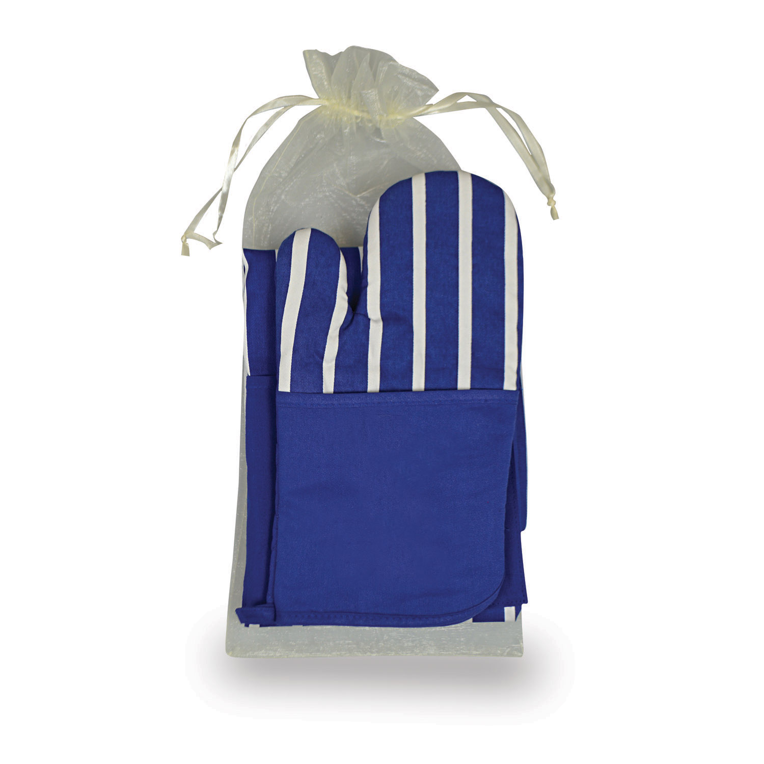 Picture of Chef's Therma-Grip Striped Oven Mitt Striped Apron Combo