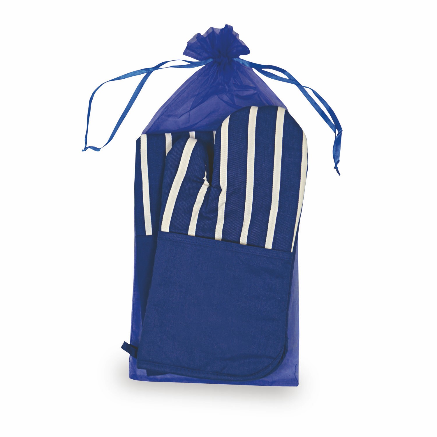Picture of Chef's Therma-Grip Striped Oven Mitt Striped Apron Combo