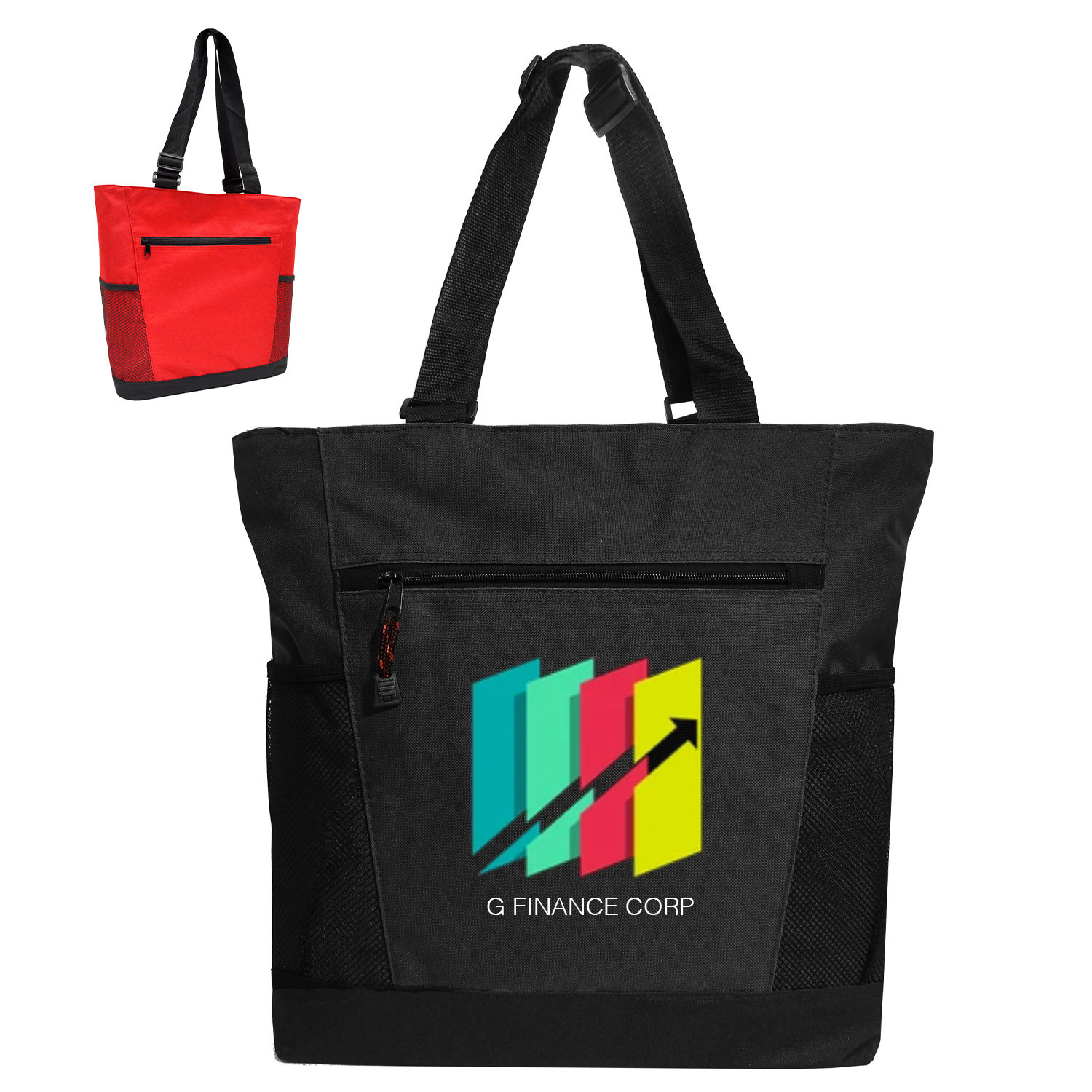 Picture of Adjustable Handle Zipper Tote