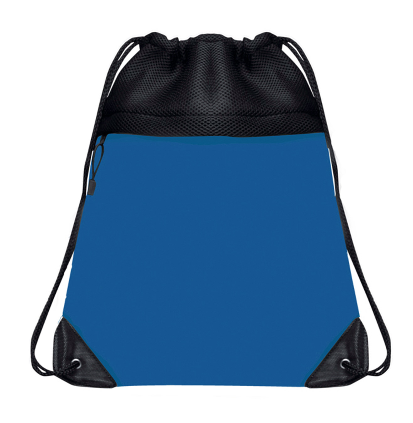 Picture of Mesh Drawstring Bag with Micro Fiber Front Zipper Pocket