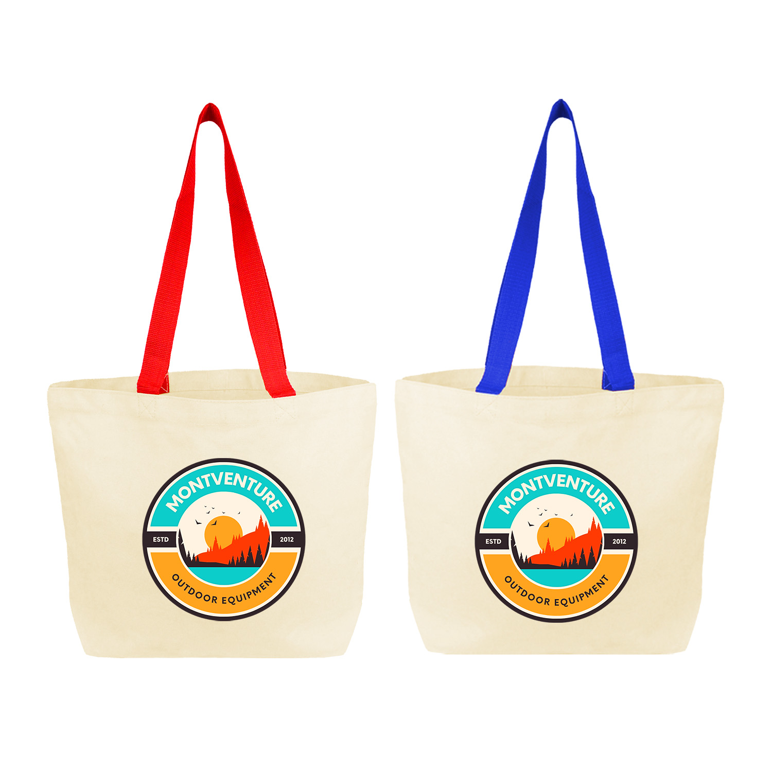 Picture of Color Handles Cotton Open Tote