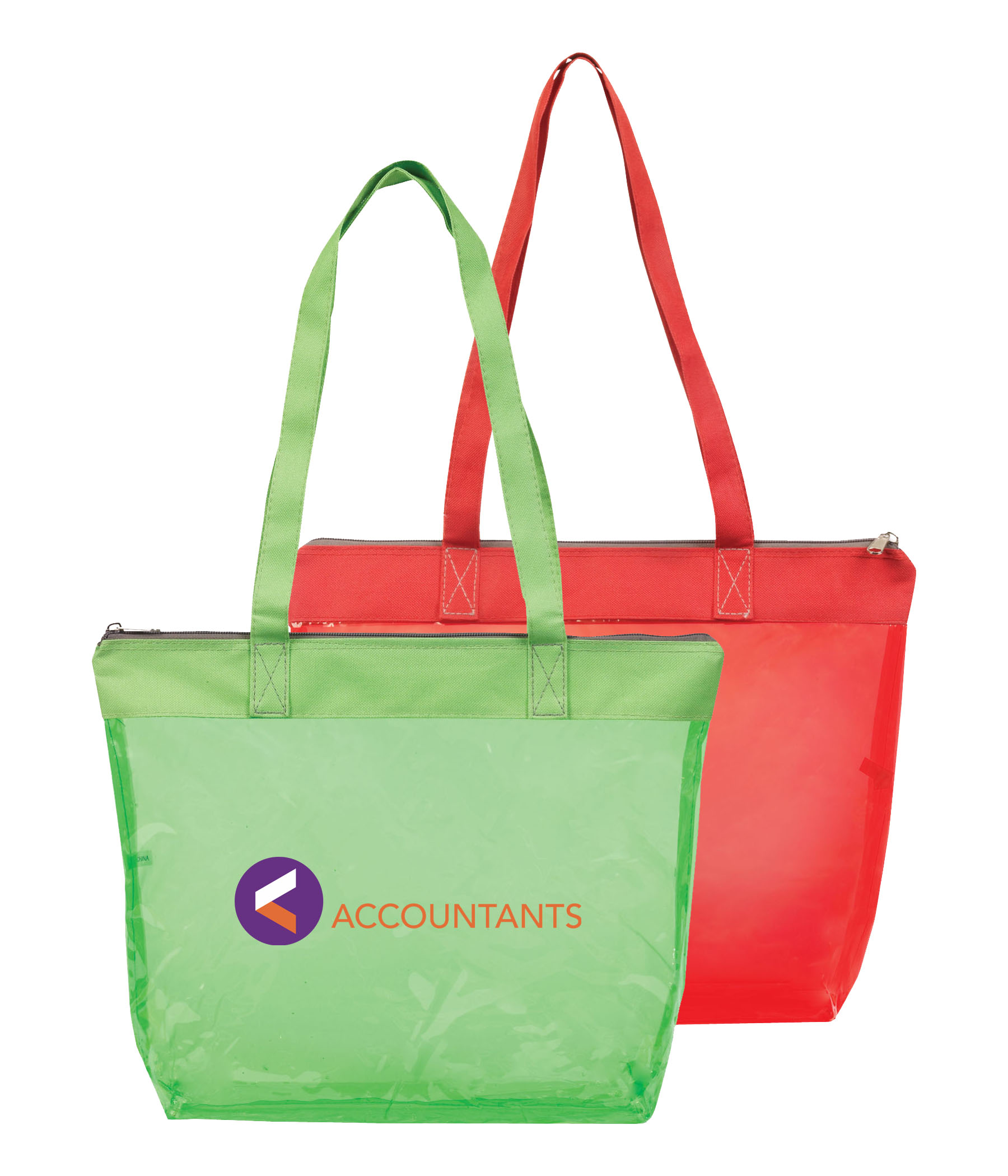Picture of Tinted Jelly Zipper Tote Bag CUSTOM ONLY 1000PC MIN