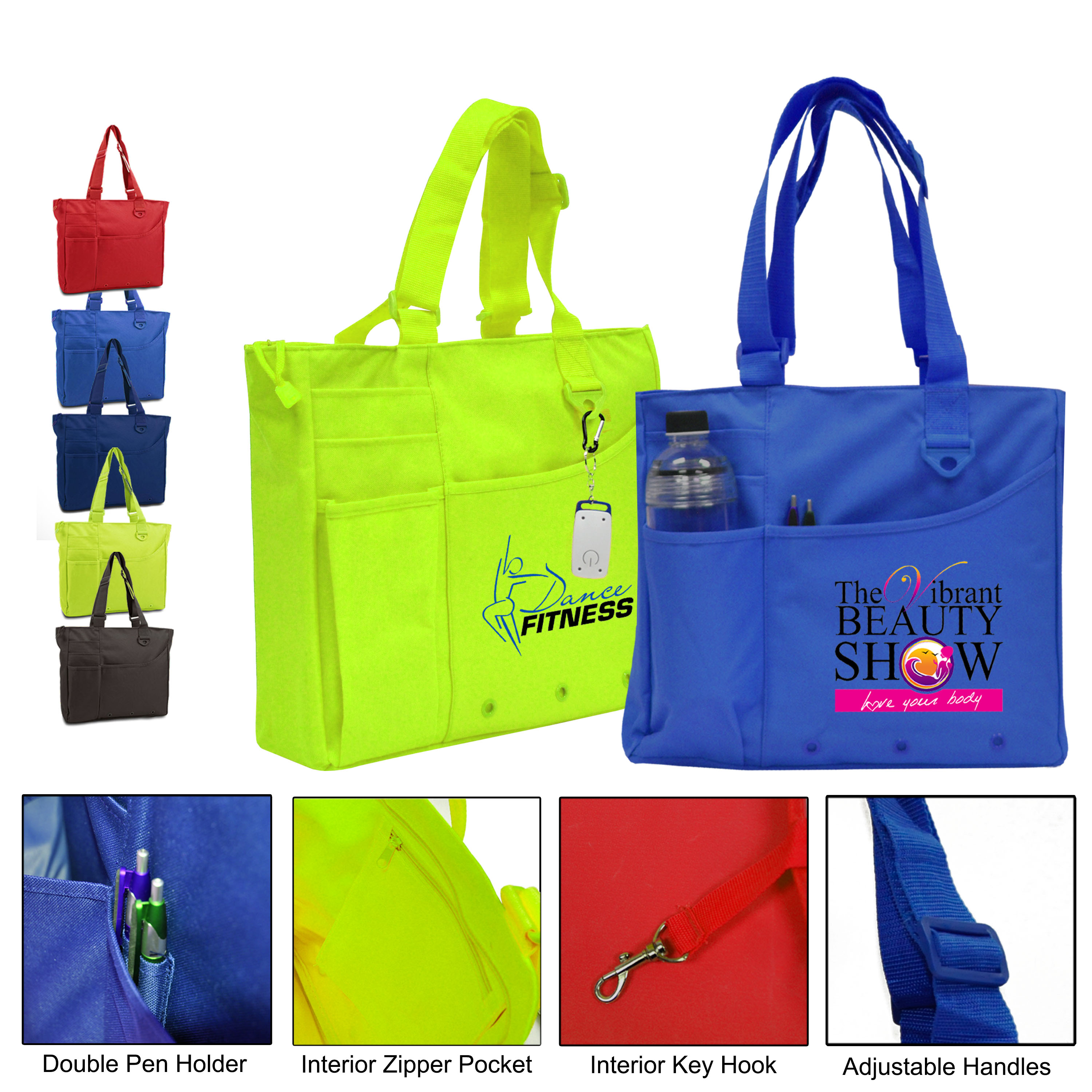 Picture of Multi-Pocket Zipper Tote CUSTOM ONLY 1000PC MIN