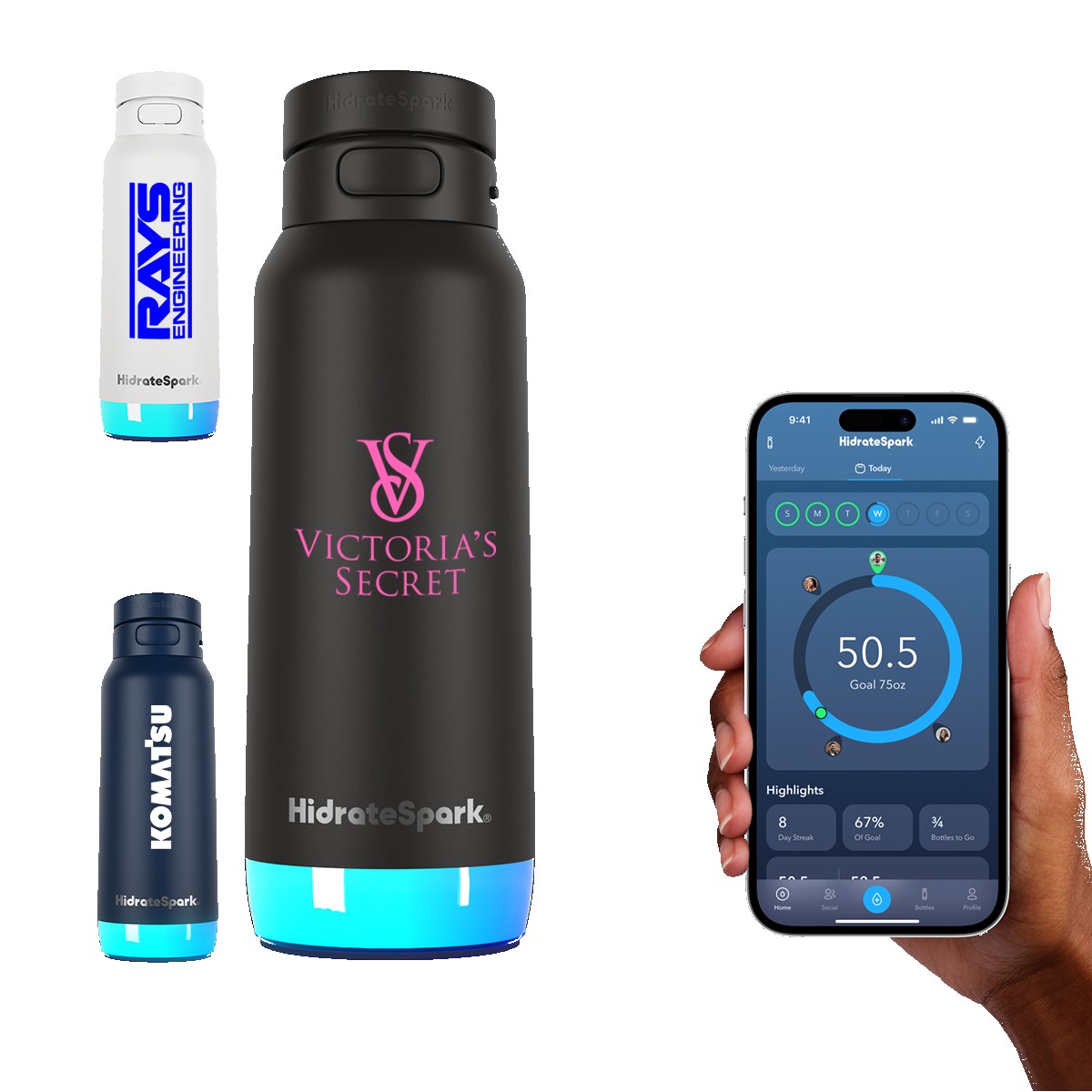 Picture of HidrateSpark® 32 oz. PRO 2 Bottle with Chug Lid