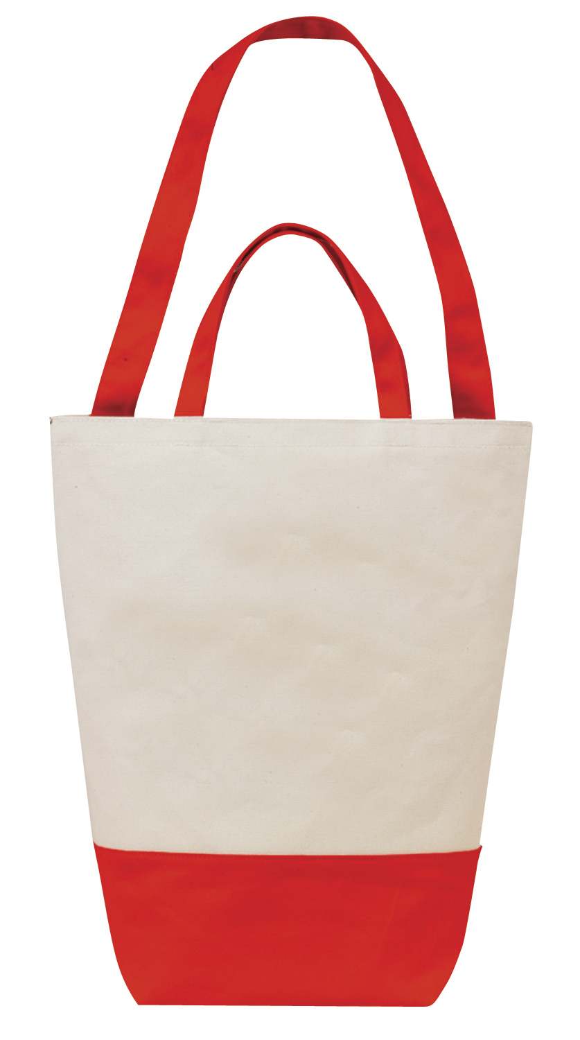 Picture of Dual Handle Cotton Shopping Bag w/ Accent Bottom CUSTOM ONLY 1000PC MIN