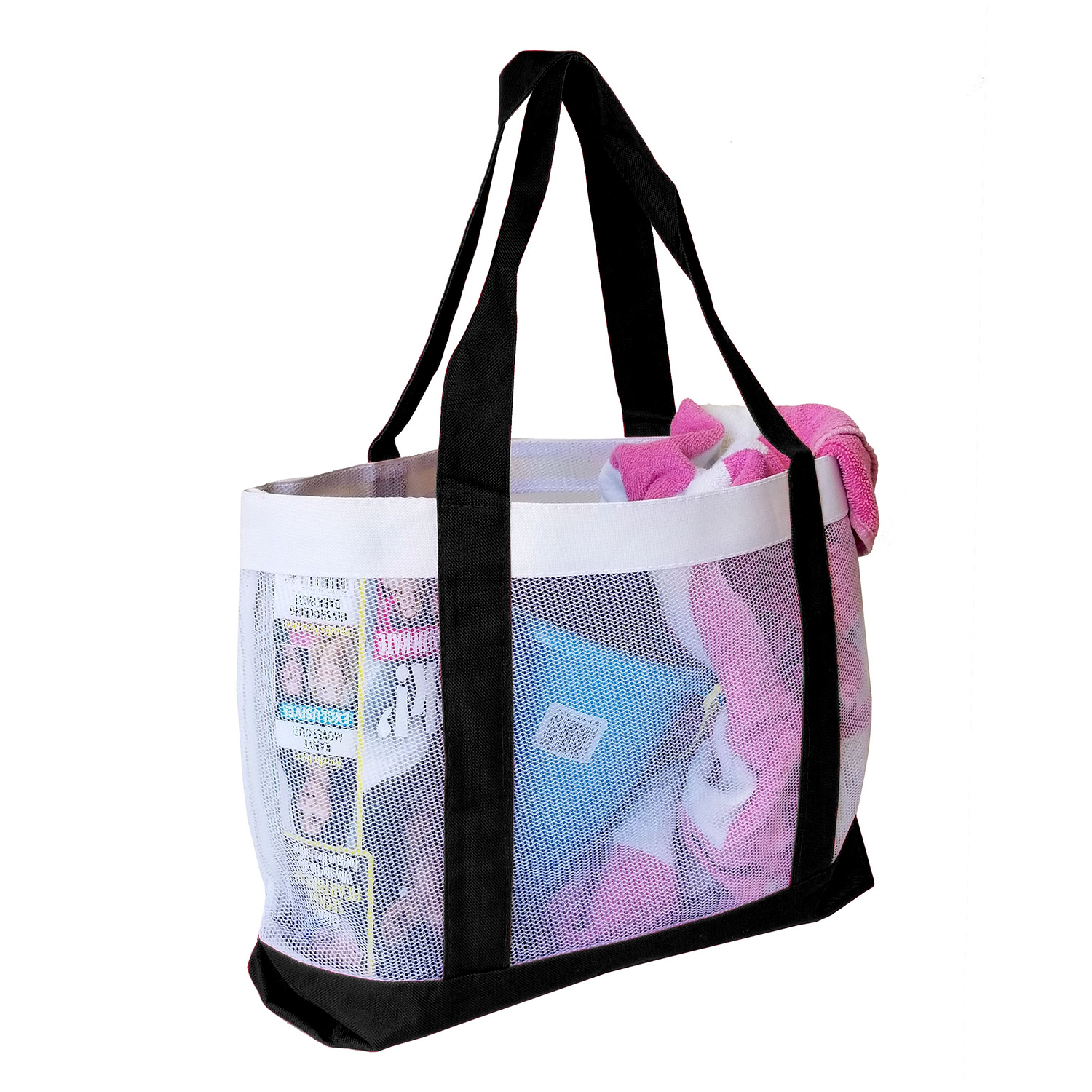 Picture of Color Trim Mesh Open Tote