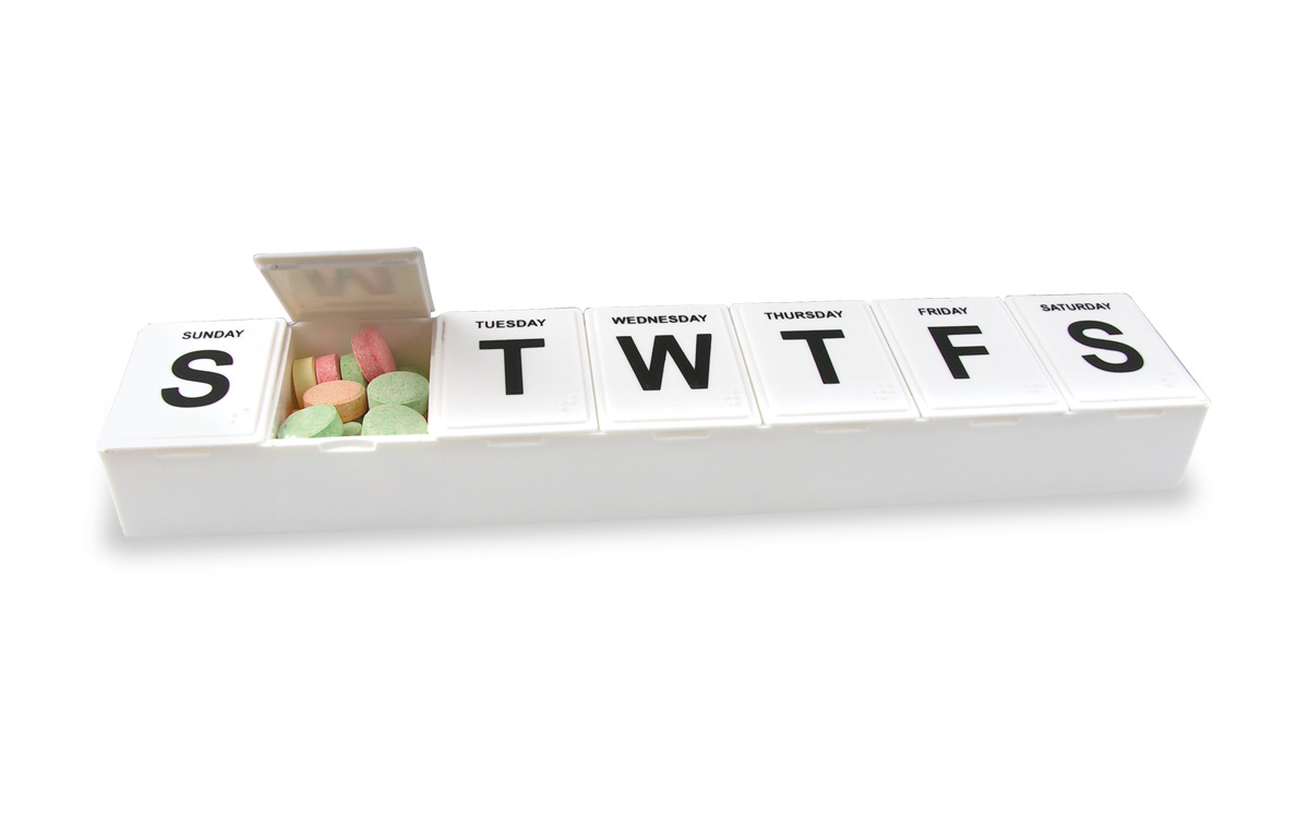Picture of 11" Jumbo-7 All-Week Pill Box