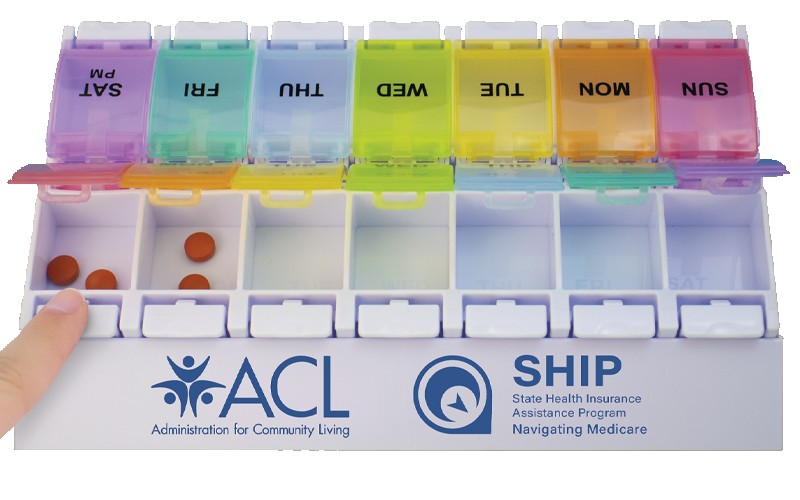 Picture of AM/PM Weekly Push Button Pill Tray