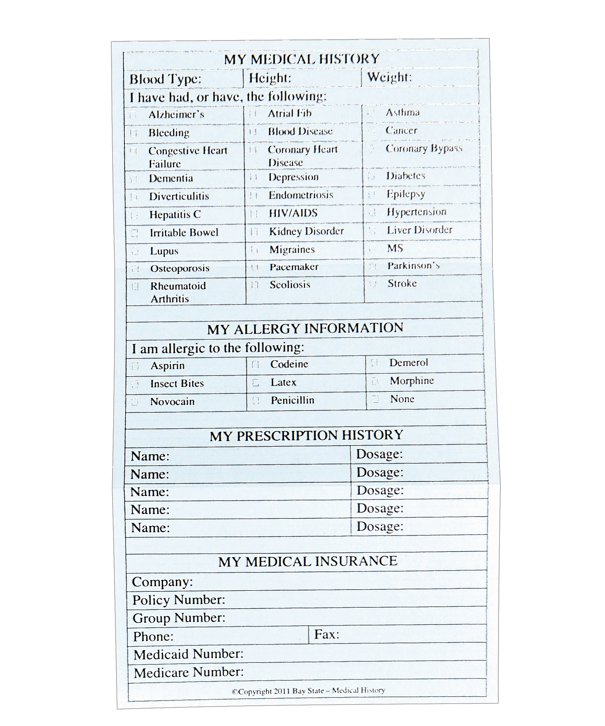 Picture of My Medical History Organizer