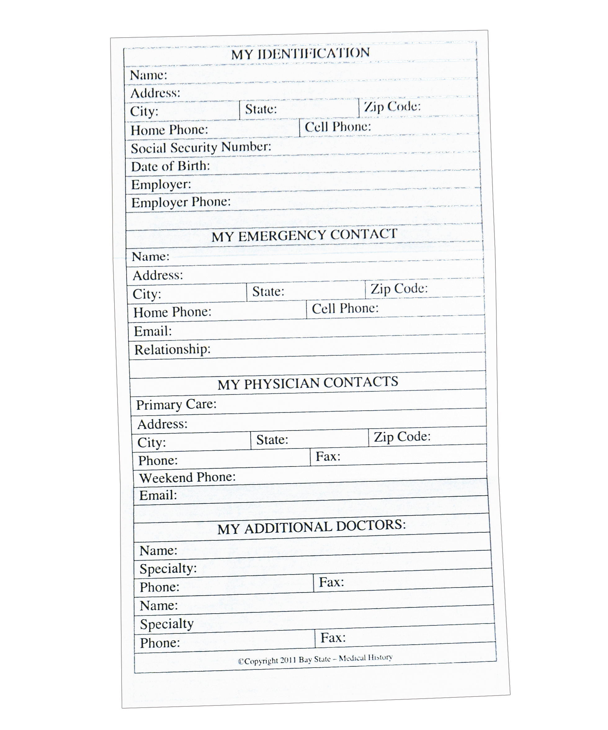 Picture of My Medical History Organizer