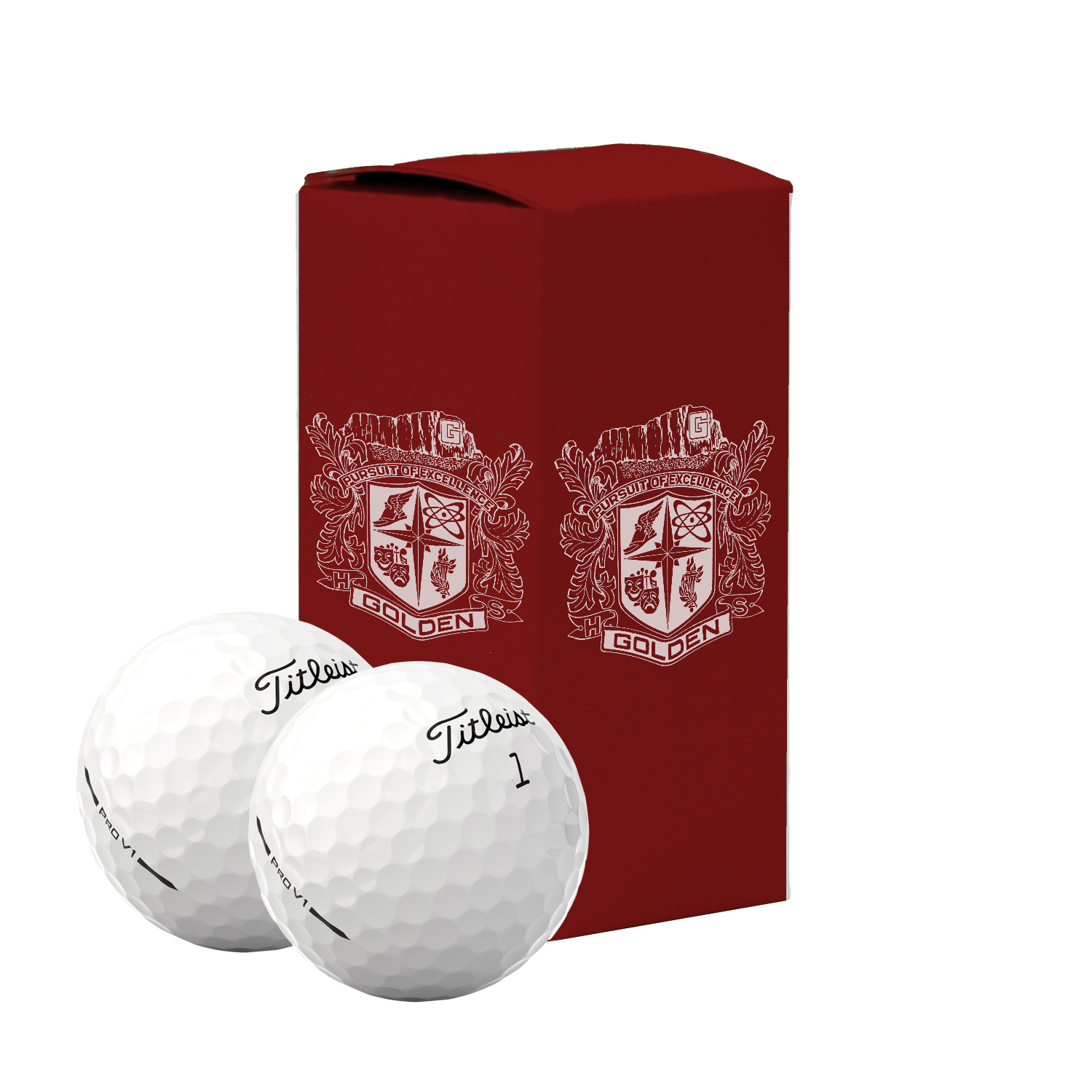 Picture of Titleist Pro V1 Golf Ball in Custom Two Ball Sleeve