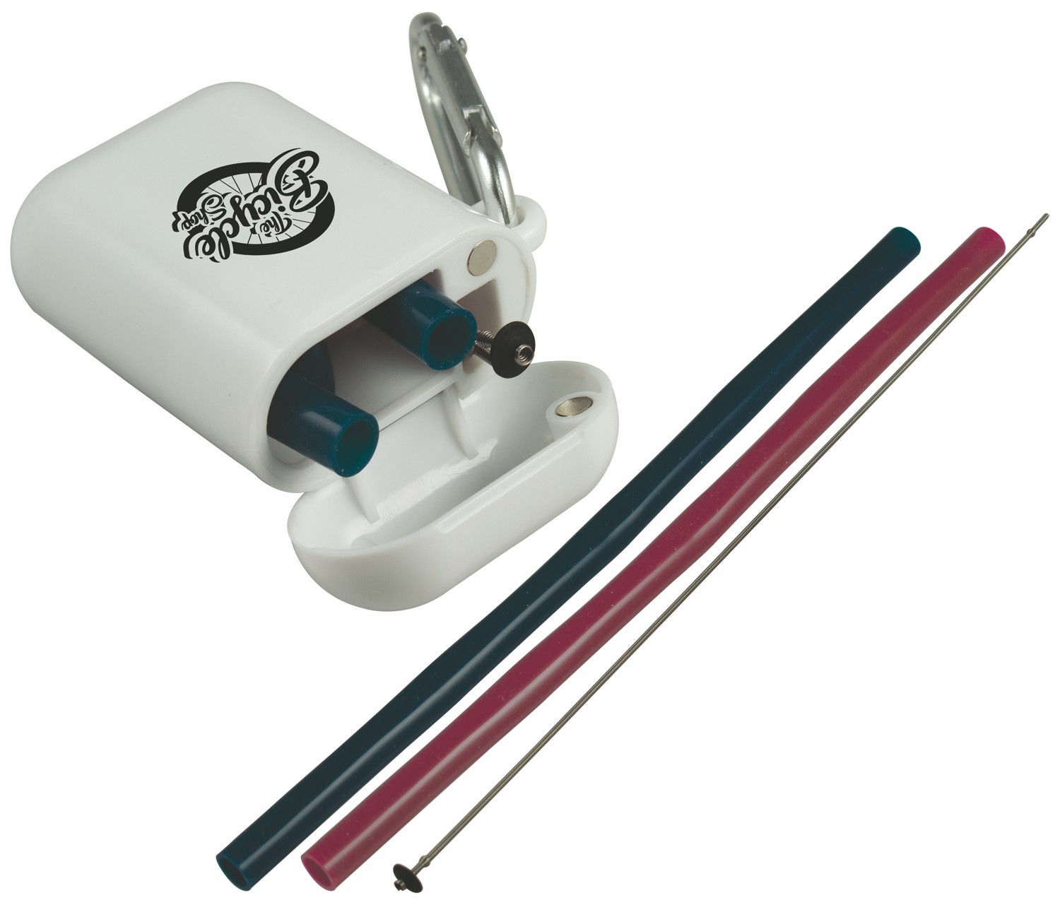 Picture of Traveler's Silicone Straw w/Carabiner Case