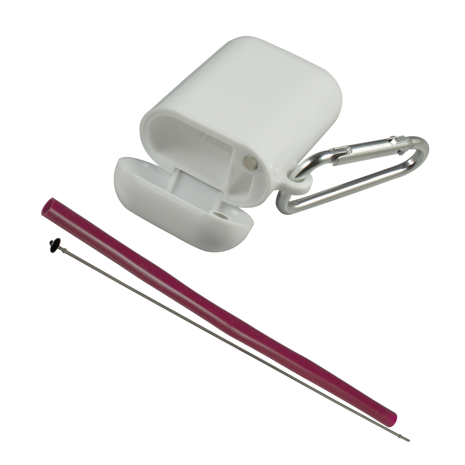 Picture of Traveler's Silicone Straw w/Carabiner Case