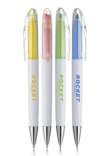 Picture of Appleton Click Action Ball Point Pen with Highlighter