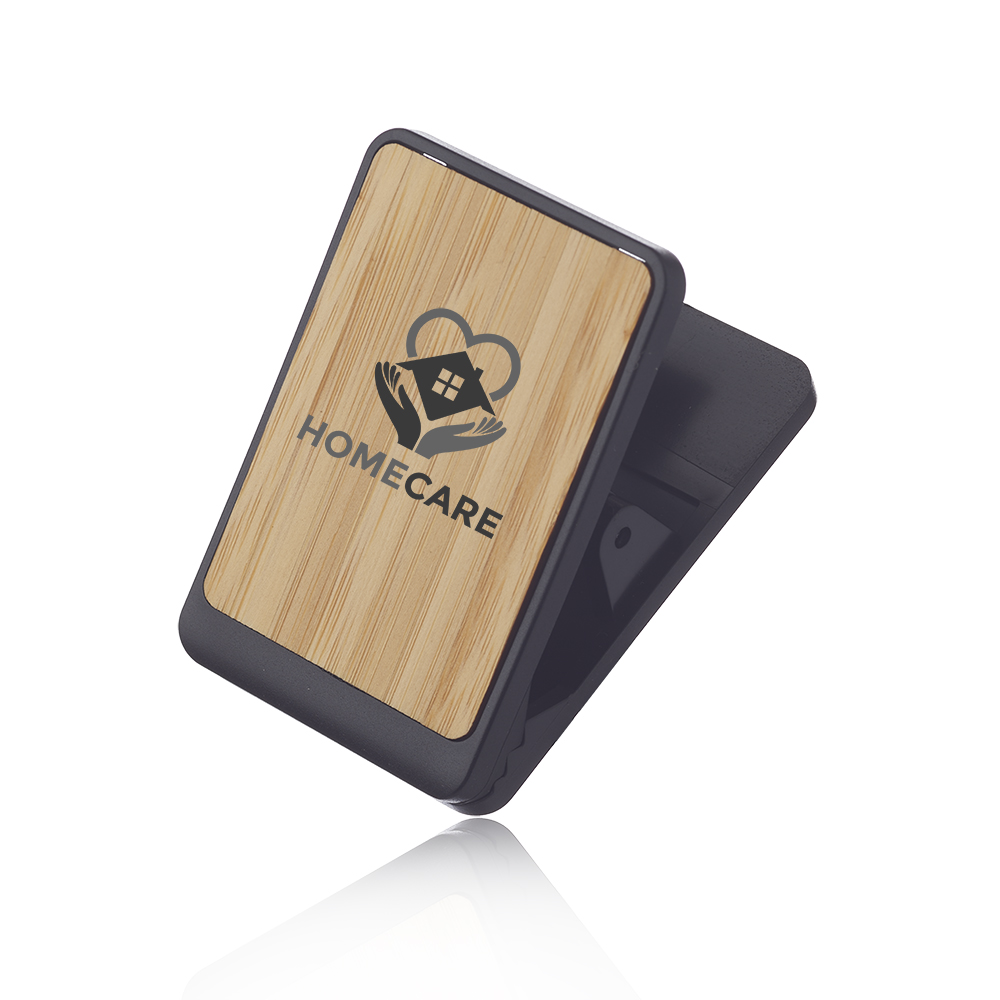 Picture of Magnetic Bamboo Desk Clip with Pen Holder