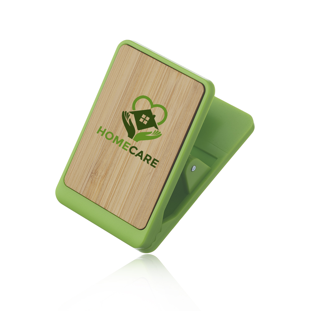 Picture of Magnetic Bamboo Desk Clip with Pen Holder