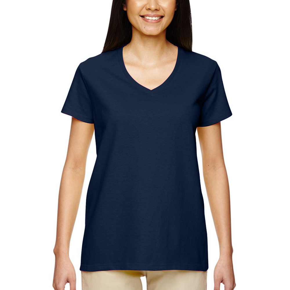 Picture of Gildan Ladies Heavy Cotton V-Neck Shirts