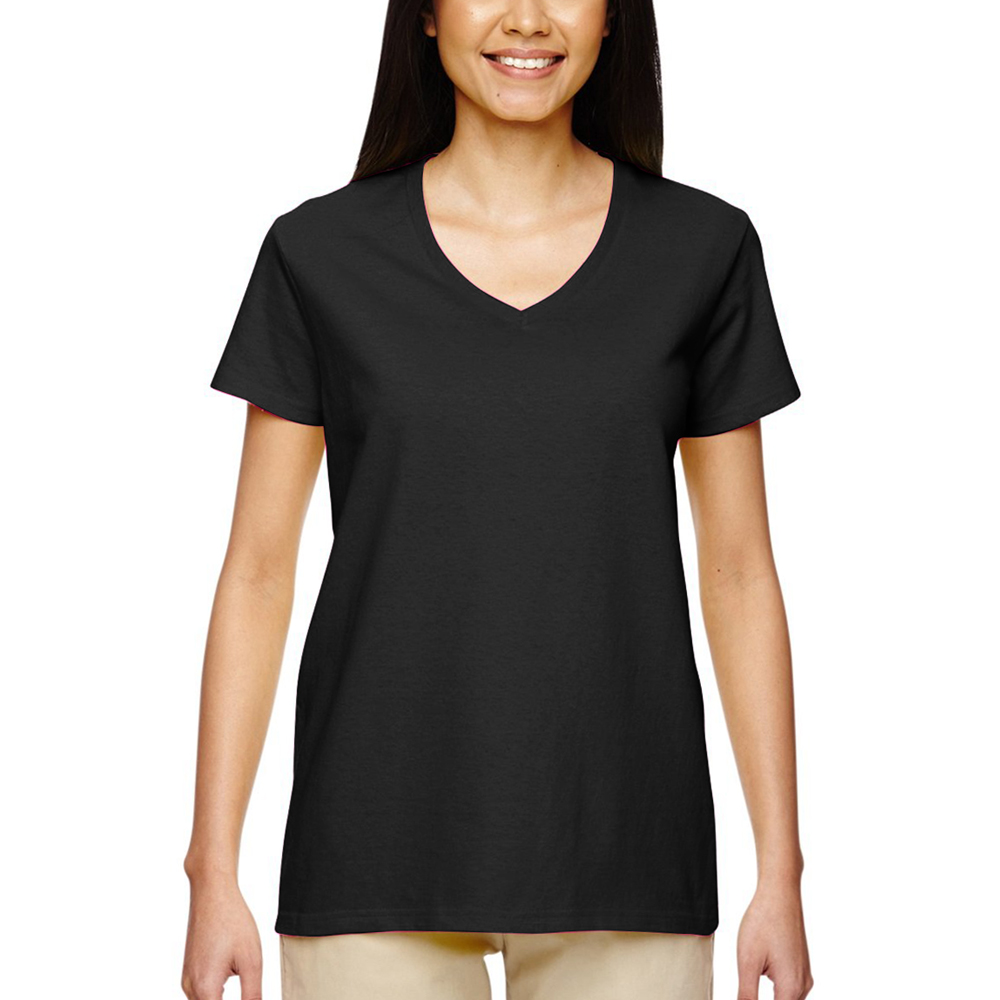 Picture of Gildan Ladies Heavy Cotton V-Neck Shirts