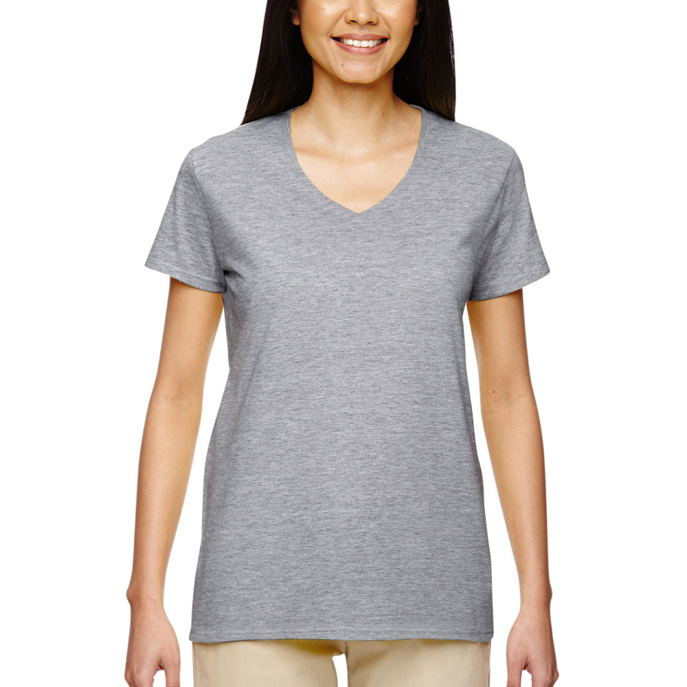 Picture of Gildan Ladies Heavy Cotton V-Neck Shirts