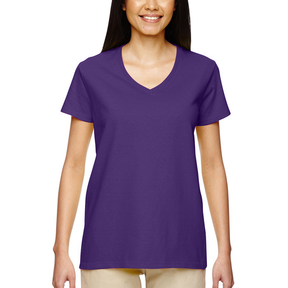 Picture of Gildan Ladies Heavy Cotton V-Neck Shirts