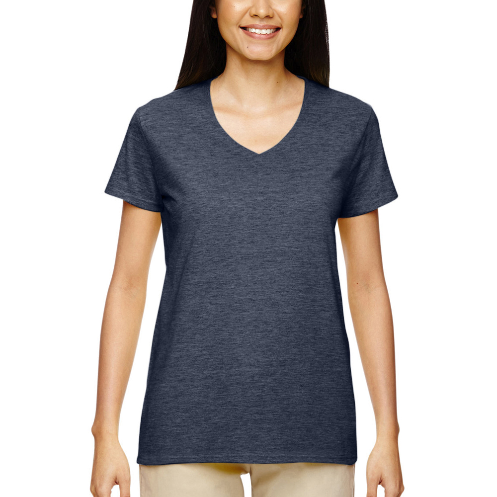 Picture of Gildan Ladies Heavy Cotton V-Neck Shirts