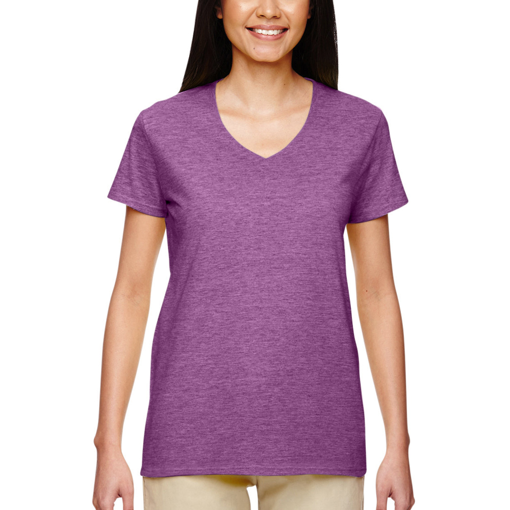 Picture of Gildan Ladies Heavy Cotton V-Neck Shirts